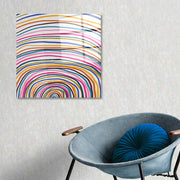 Arte em Vidro Temperado Multicolor 50x50cm - Pintura Decorativa de Alta Qualidade