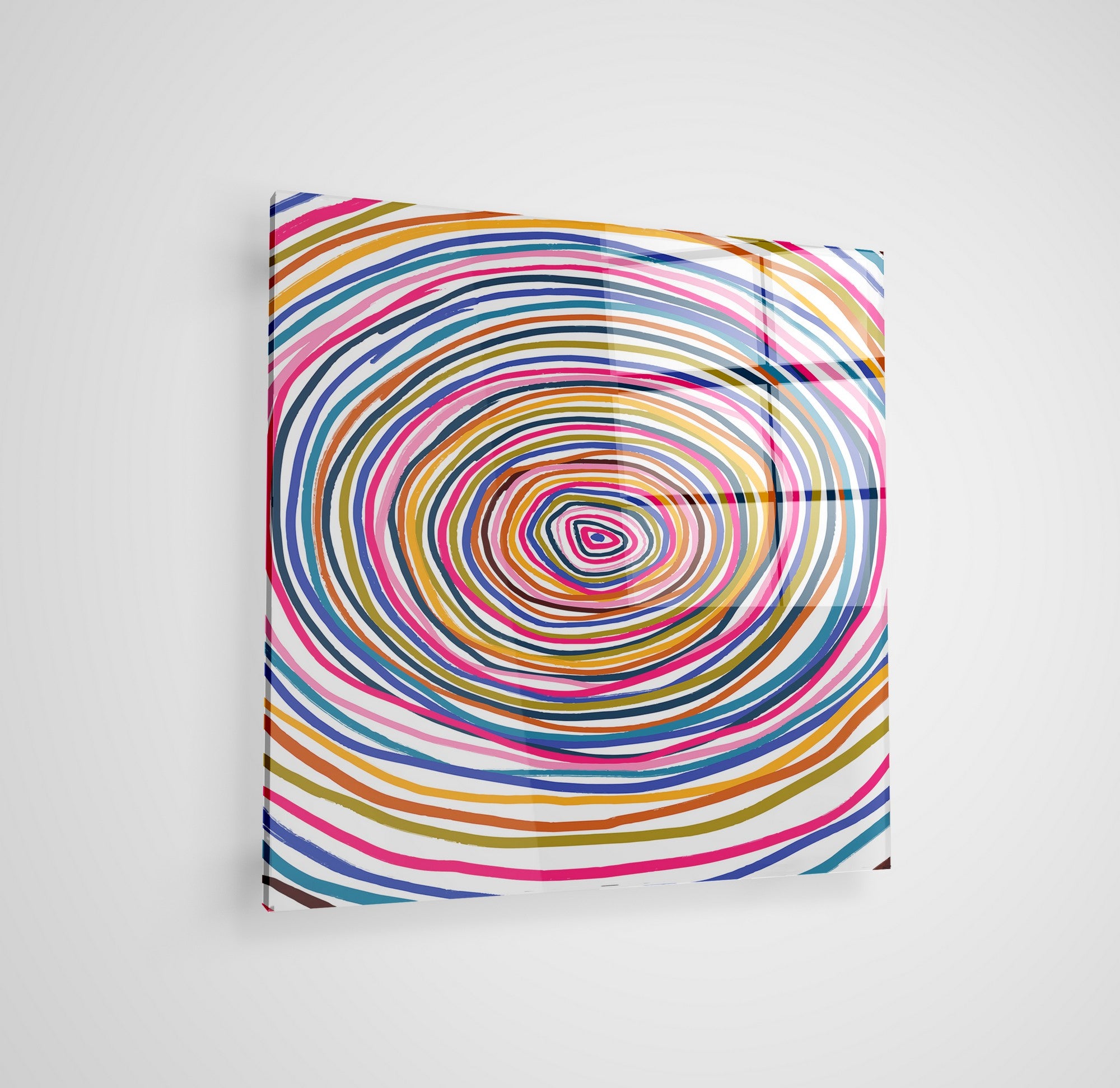 Arte em Vidro Temperado Multicolor 50x50cm - Pintura Decorativa de Qualidade Premium