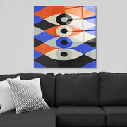 Arte em Vidro Temperado Multicolor 50x50cm - Pintura Decorativa Premium de 4mm