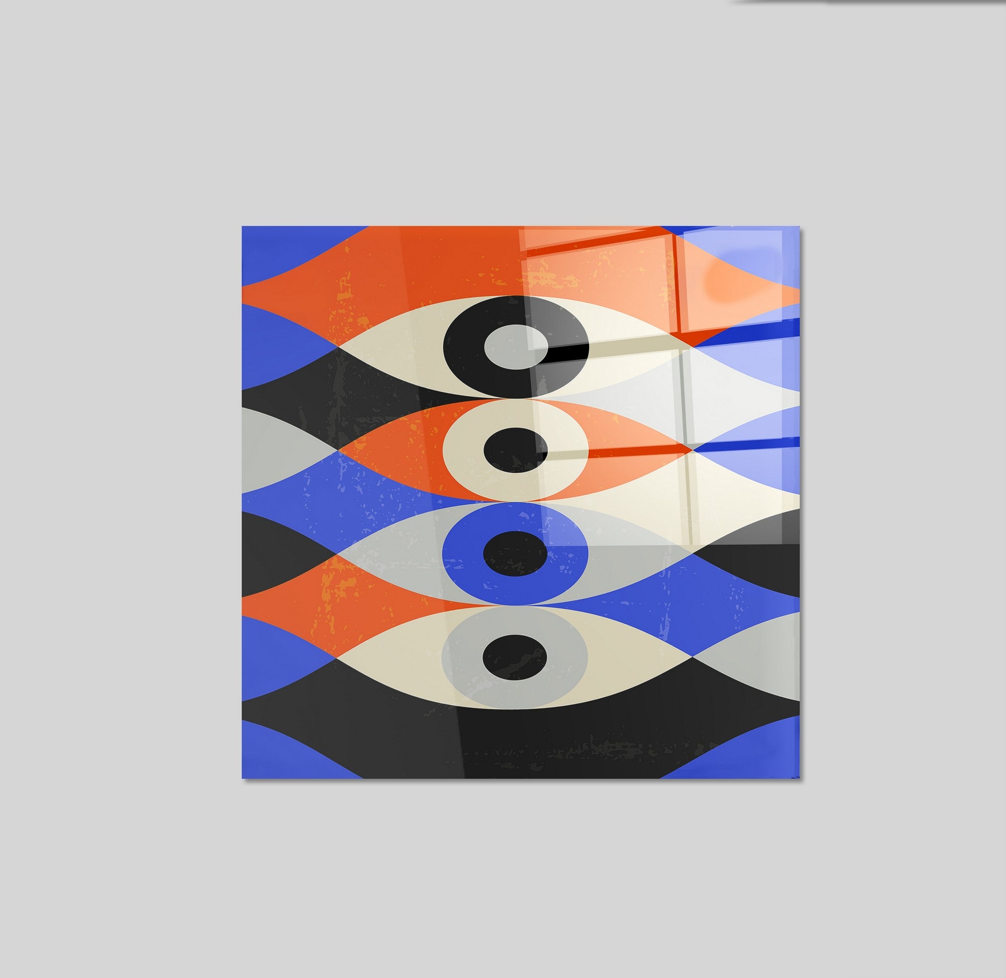 Arte em Vidro Temperado Multicolor 50x50cm - Pintura Decorativa Premium de 4mm