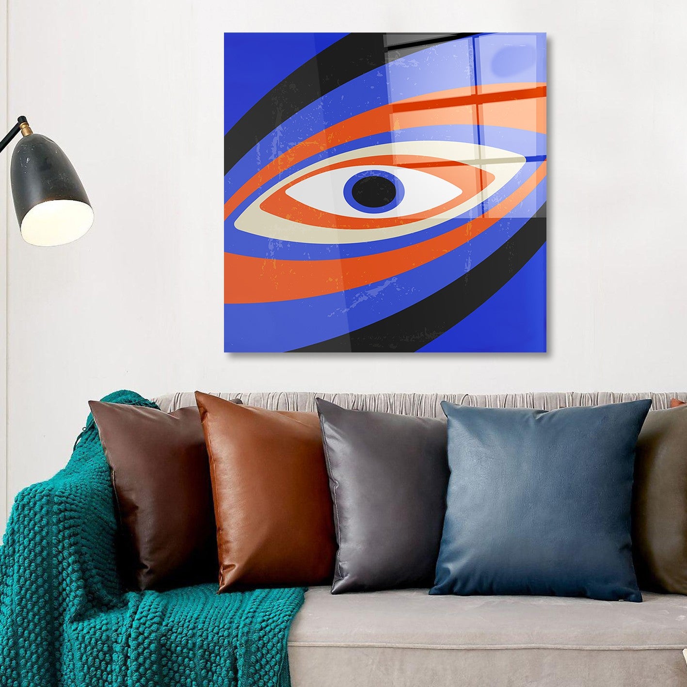 Arte em Vidro Temperado Multicolor 70x70cm - Pintura Decorativa de Alta Qualidade