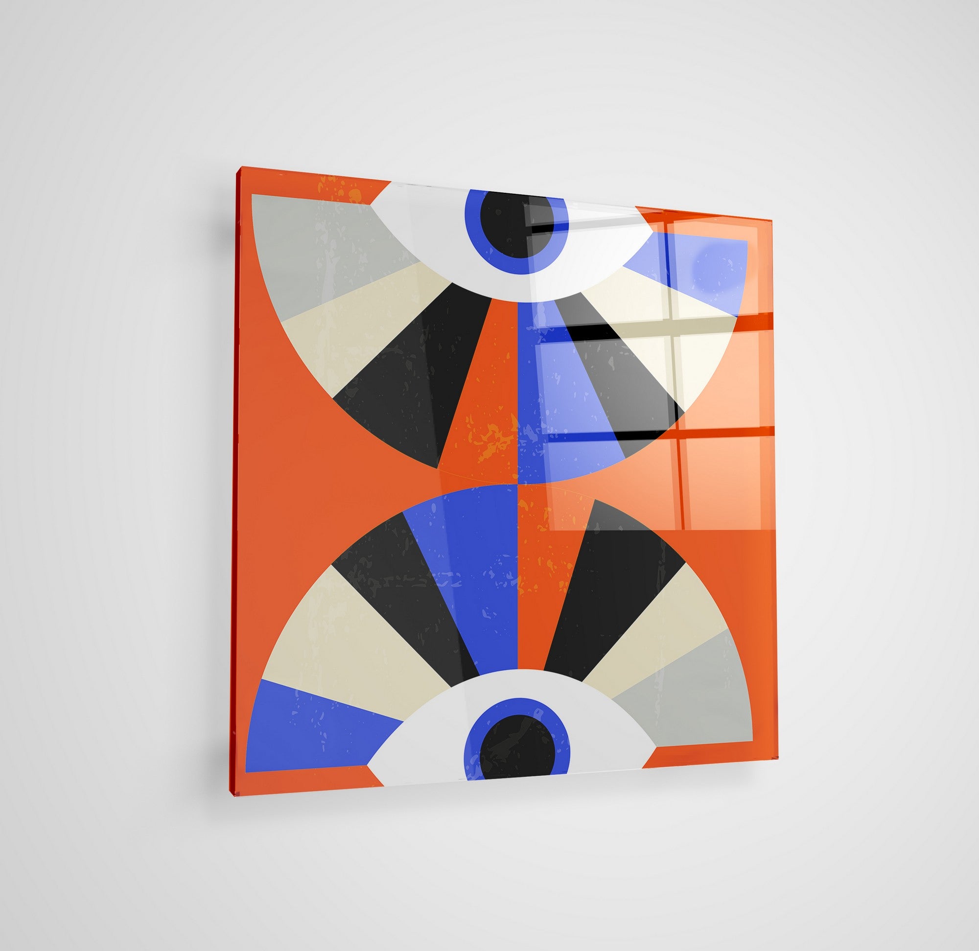 Arte em Vidro Temperado Multicolor 50x50cm - Pintura Decorativa Premium de 4mm