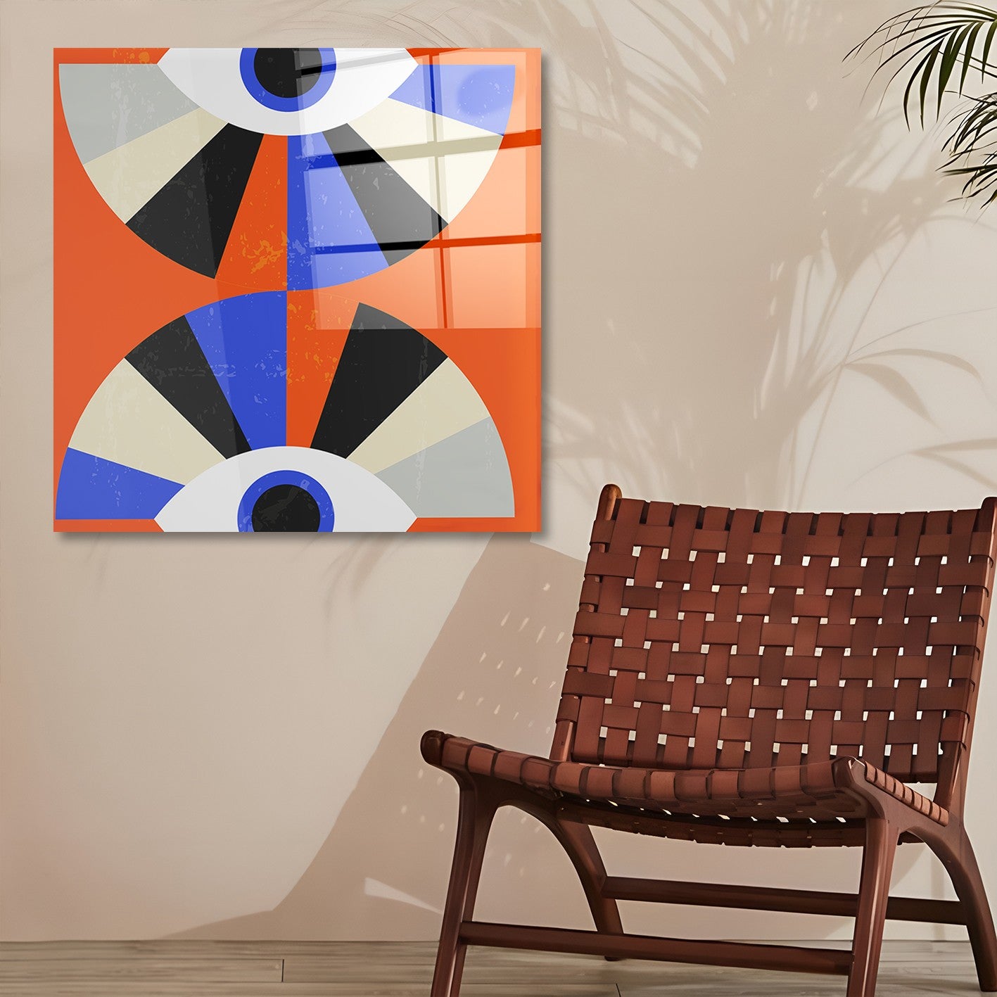 Quadro Decorativo em Vidro Temperado Multicolor 70x70cm - Arte Moderna para Parede