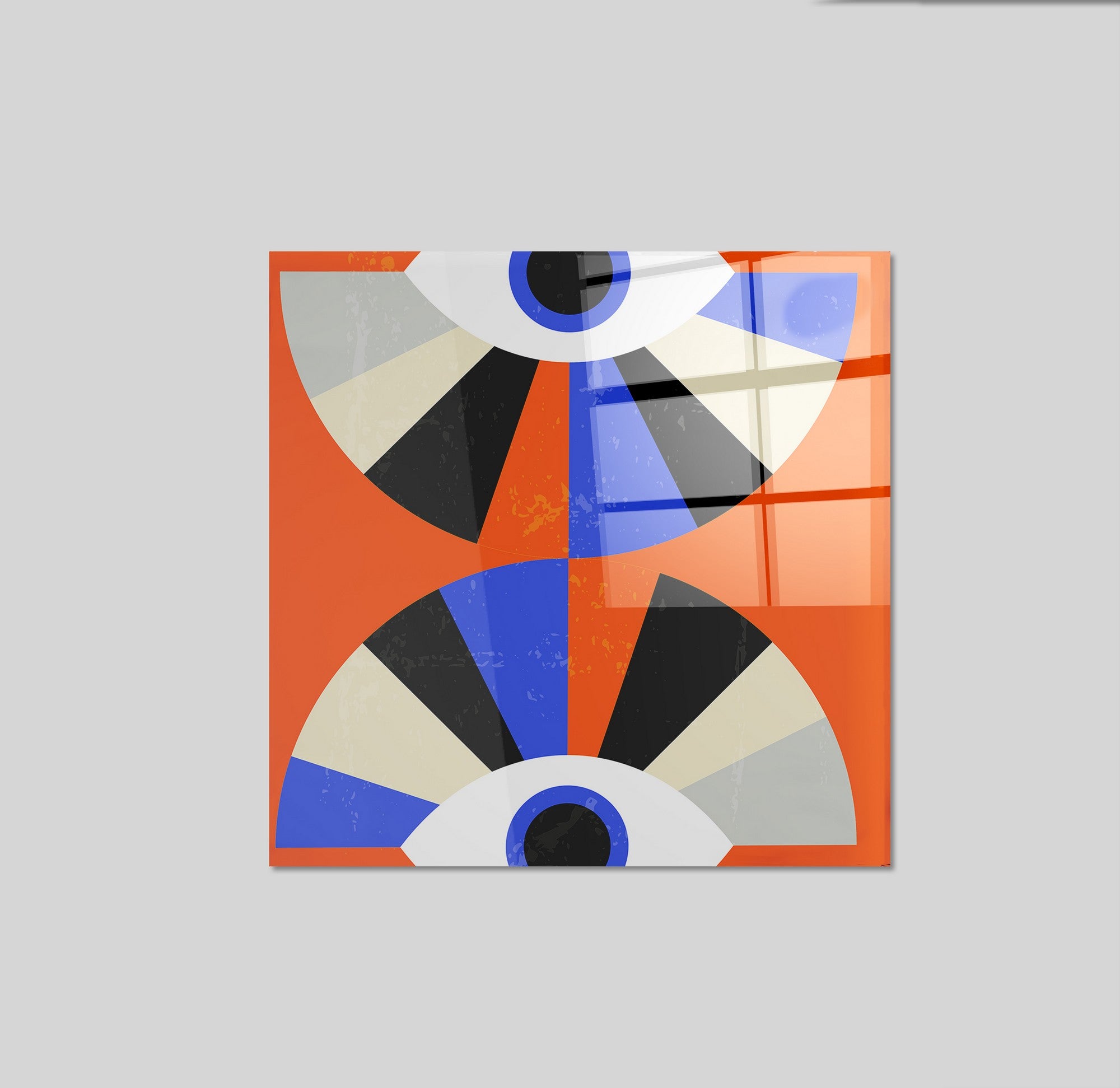 Quadro Decorativo em Vidro Temperado Multicolor 70x70cm - Arte Moderna para Parede