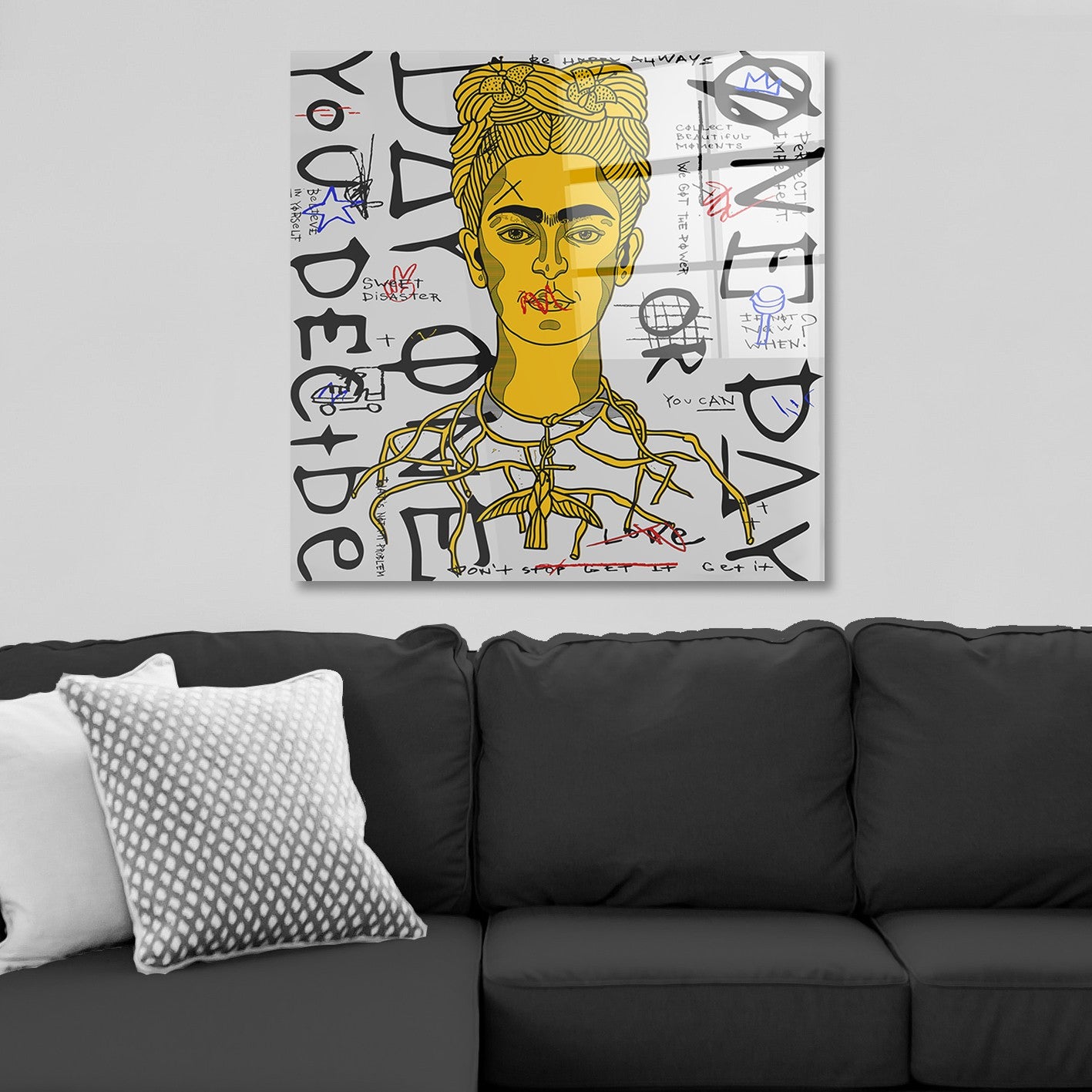 Arte em Vidro Temperado Multicolor 50x50cm - Pintura Decorativa de Alta Qualidade