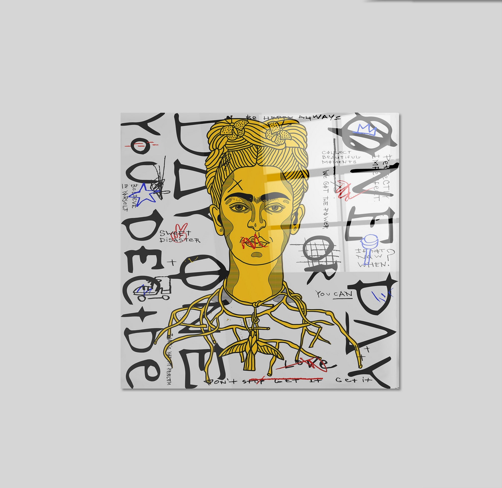 Arte em Vidro Temperado Multicolor 50x50cm - Pintura Decorativa de Alta Qualidade