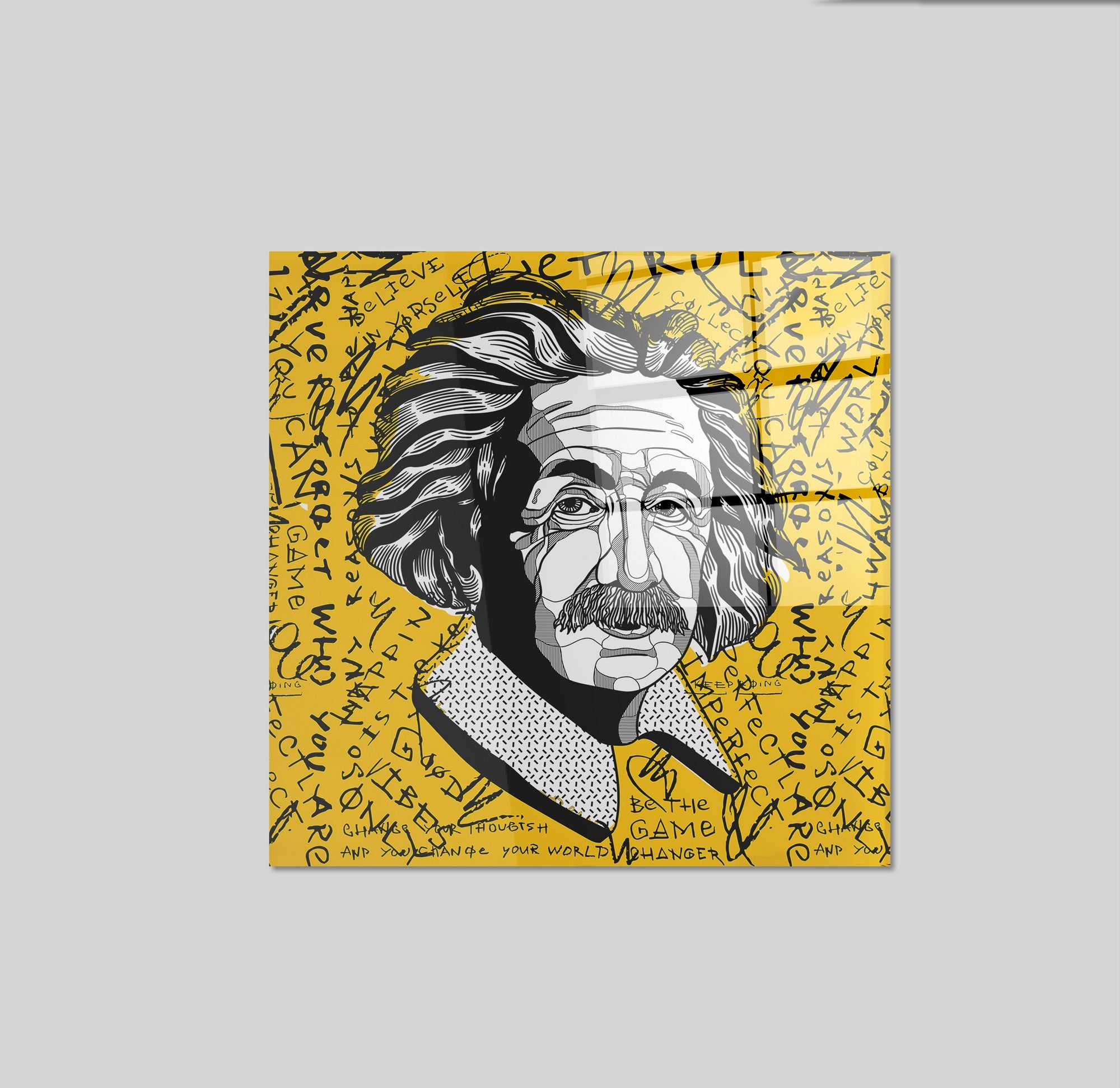 Arte em Vidro Temperado Multicolor 50x50cm - Pintura Decorativa de Alta Qualidade