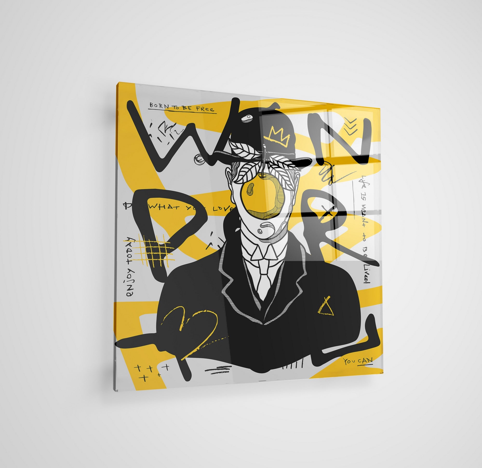 Arte em Vidro Temperado Multicolor 50x50cm - Pintura Decorativa de Alta Qualidade