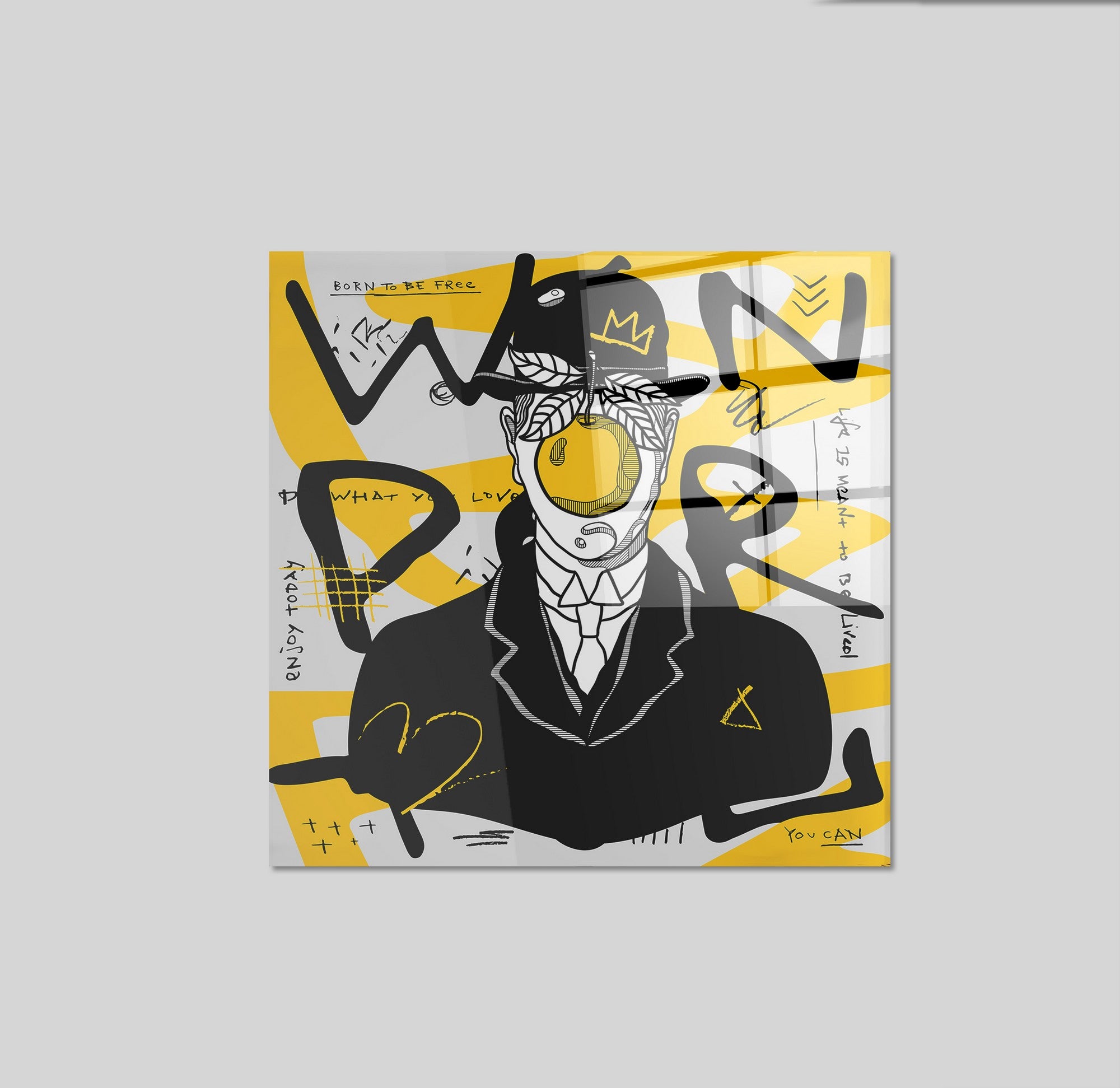 Arte em Vidro Temperado Multicolor 50x50cm - Pintura Decorativa de Alta Qualidade