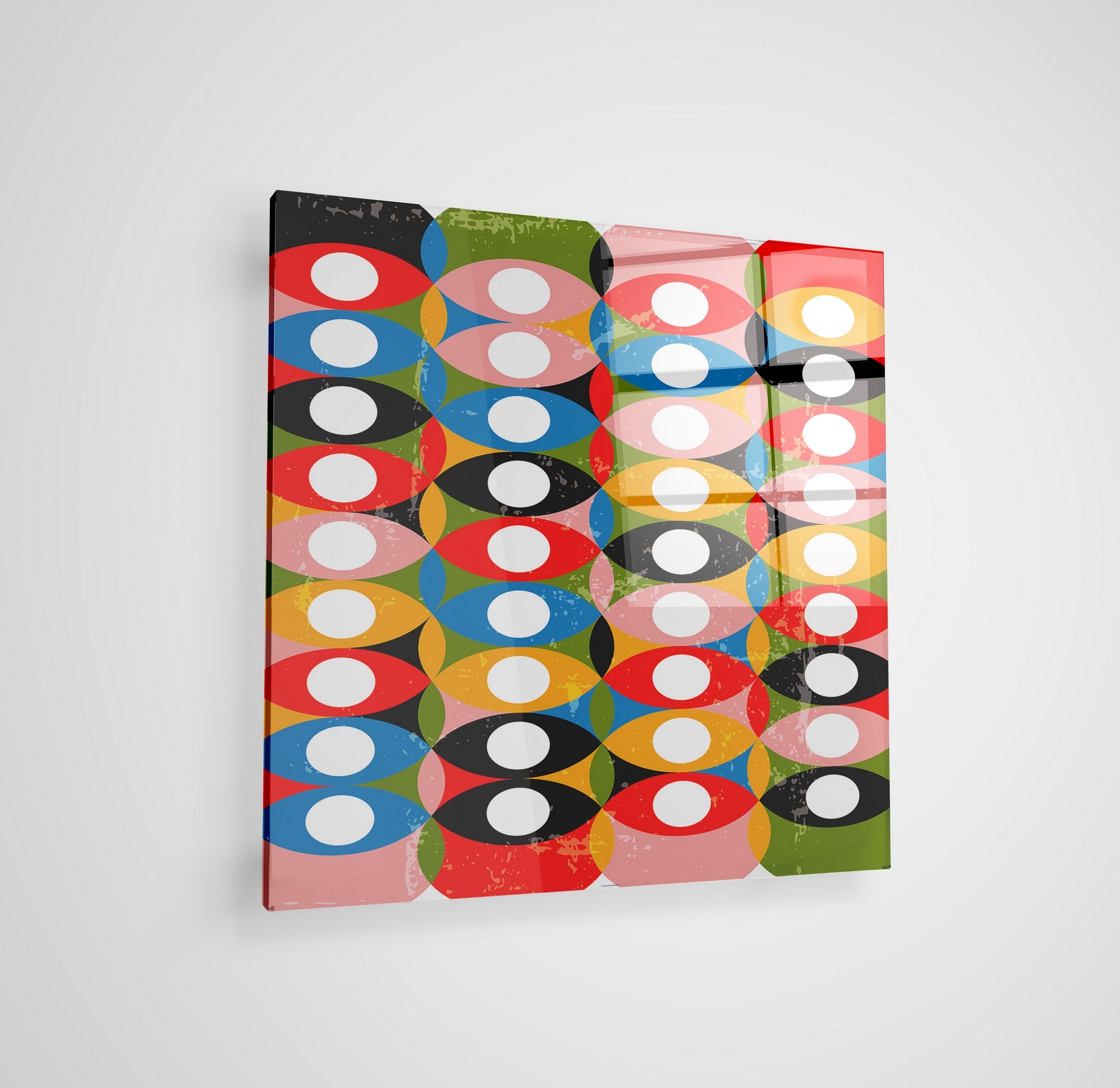 Arte em Vidro Temperado Multicolor 50x50cm - Pintura Decorativa Premium de 4mm