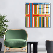 Arte em Vidro Temperado Multicolor 70x70cm - Pintura Decorativa de Alta Qualidade