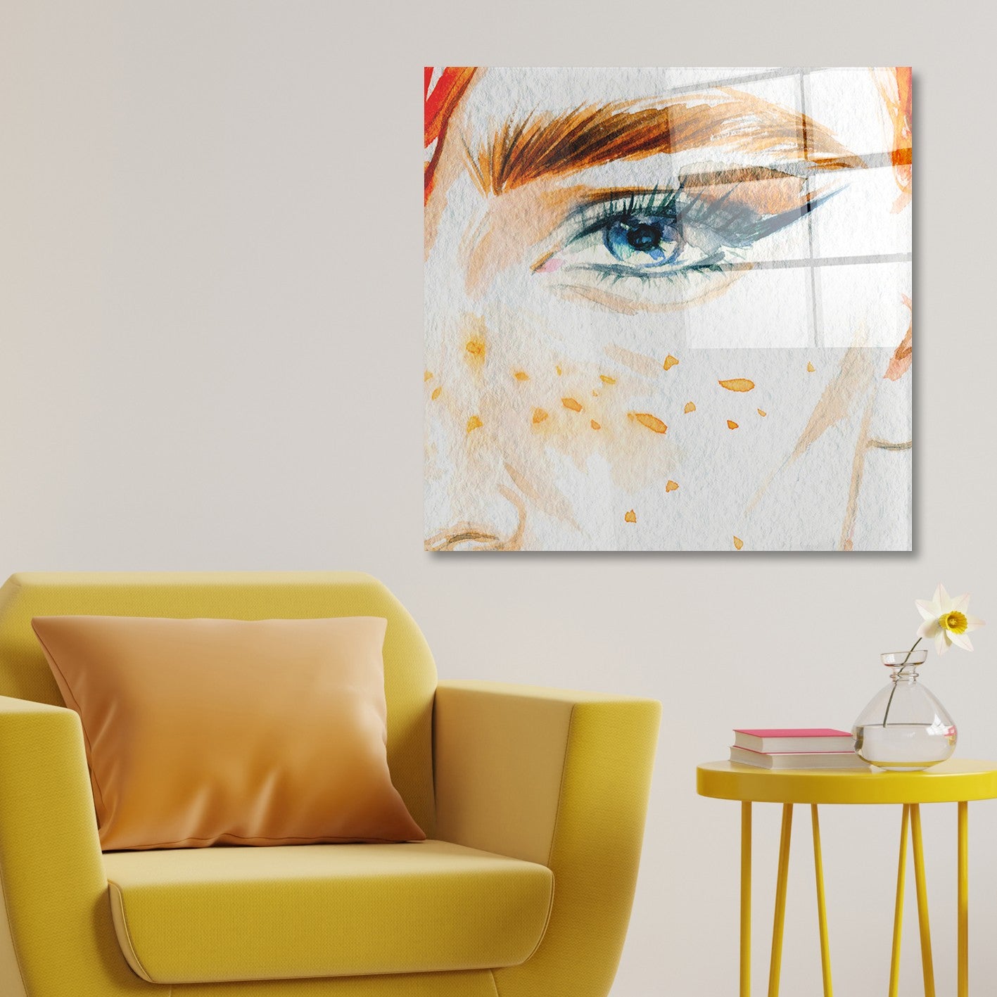 Arte em Vidro Temperado Multicolor 50x50cm - Pintura Decorativa Premium de 4mm