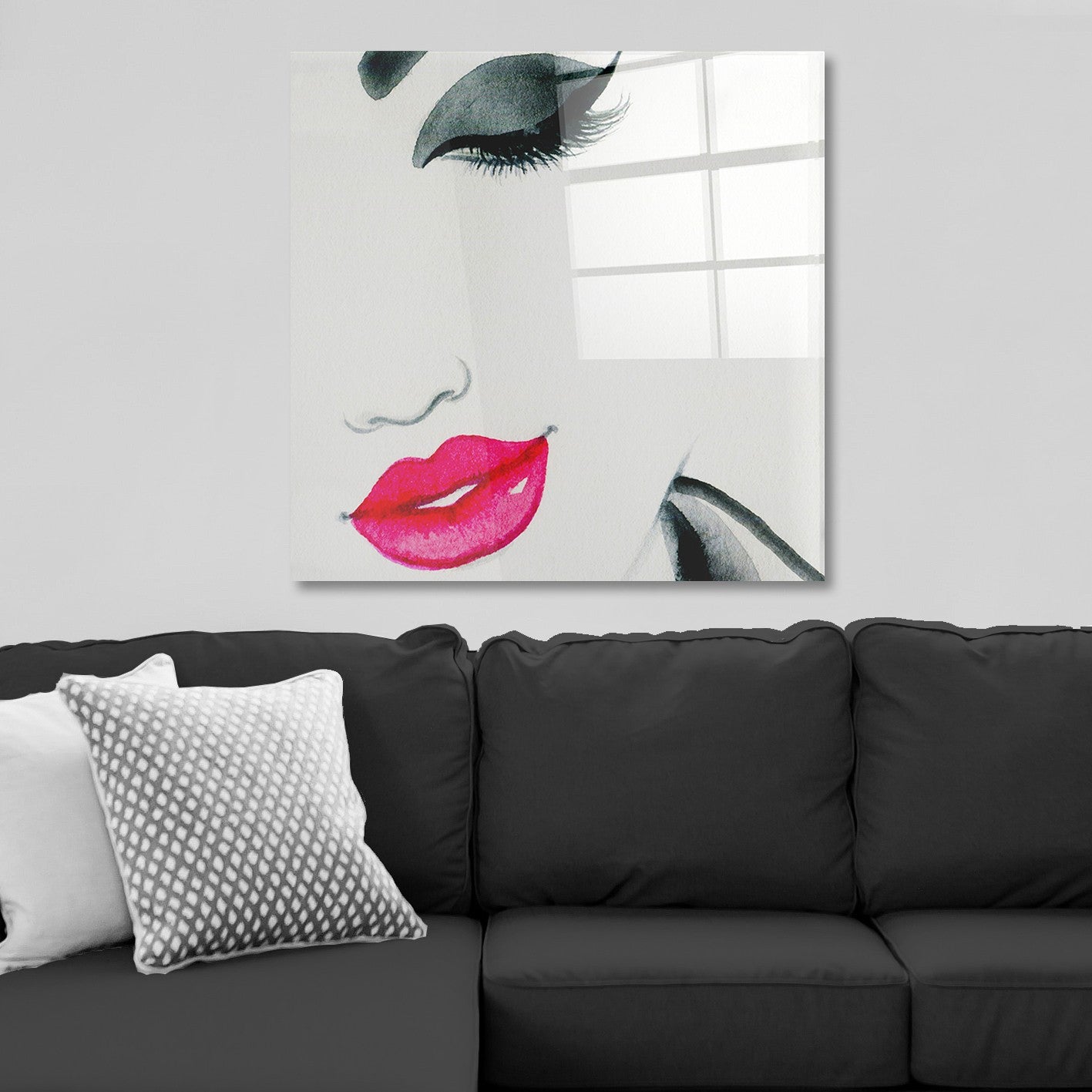 Arte em Vidro Temperado Multicolor 50x50cm - Pintura Decorativa de Parede Premium