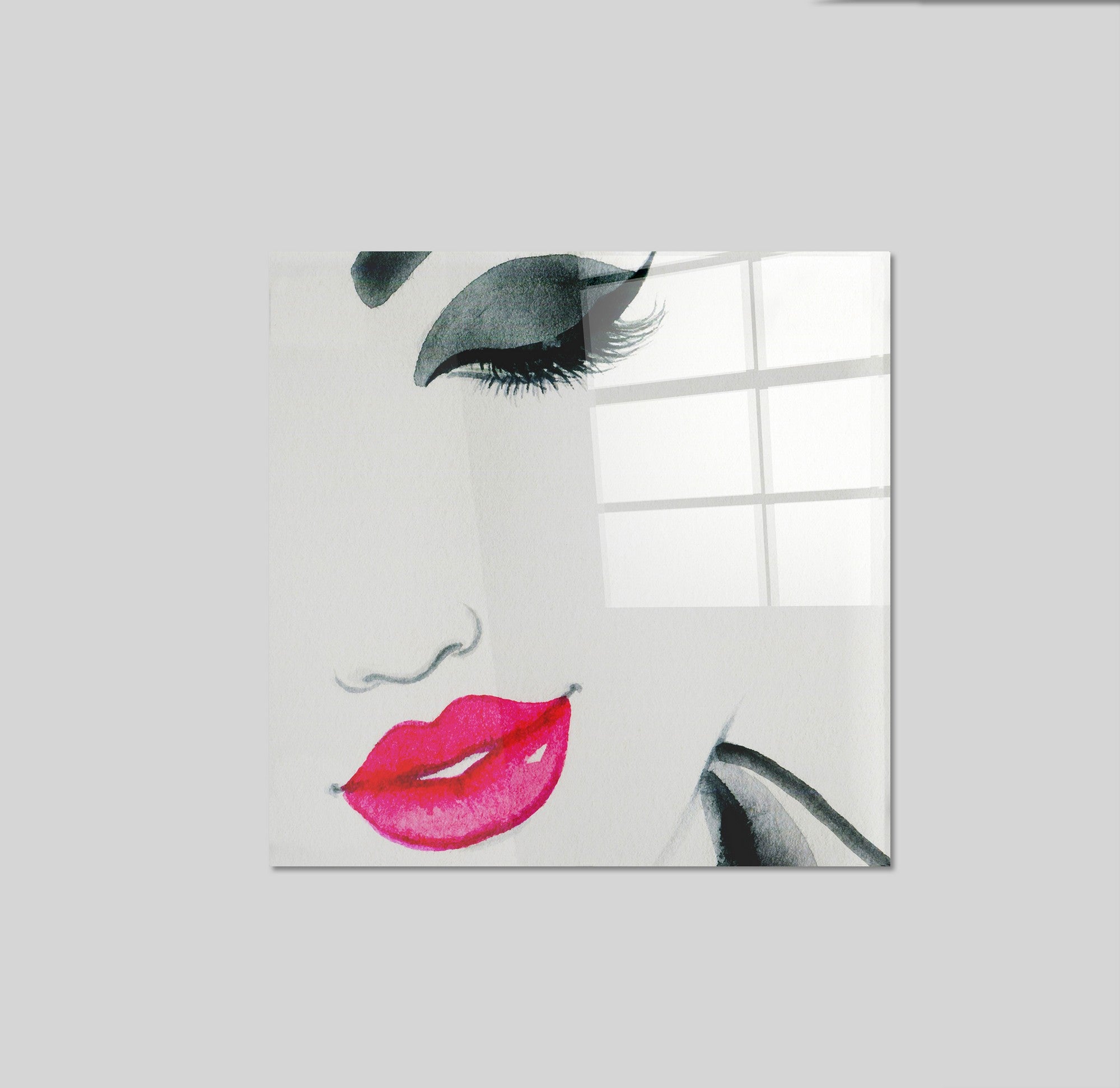 Arte em Vidro Temperado Multicolor 50x50cm - Pintura Decorativa de Parede Premium