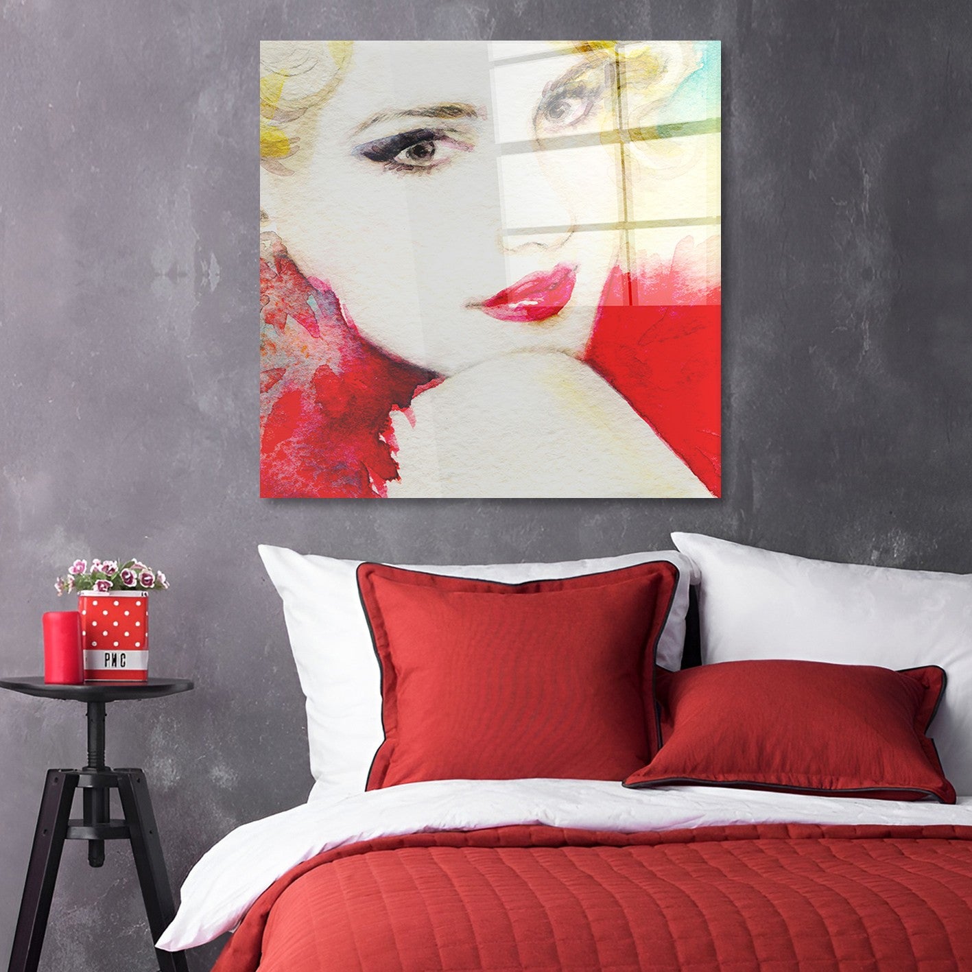 Quadro Decorativo em Vidro Temperado Multicolor 70x70cm - Arte Moderna para Parede