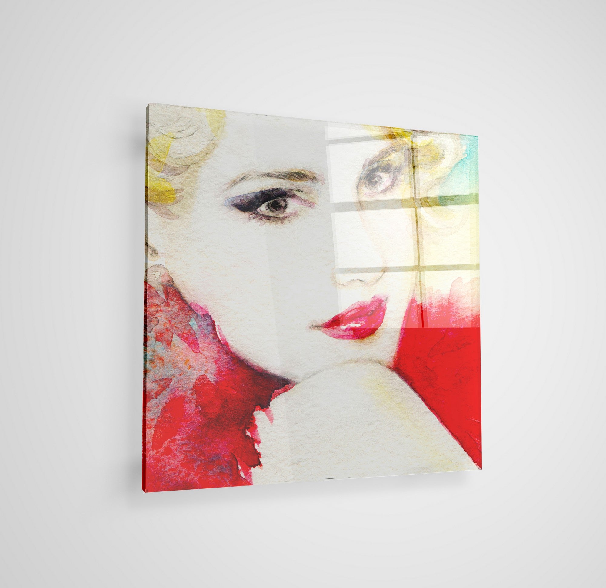 Quadro Decorativo em Vidro Temperado Multicolor 70x70cm - Arte Moderna para Parede