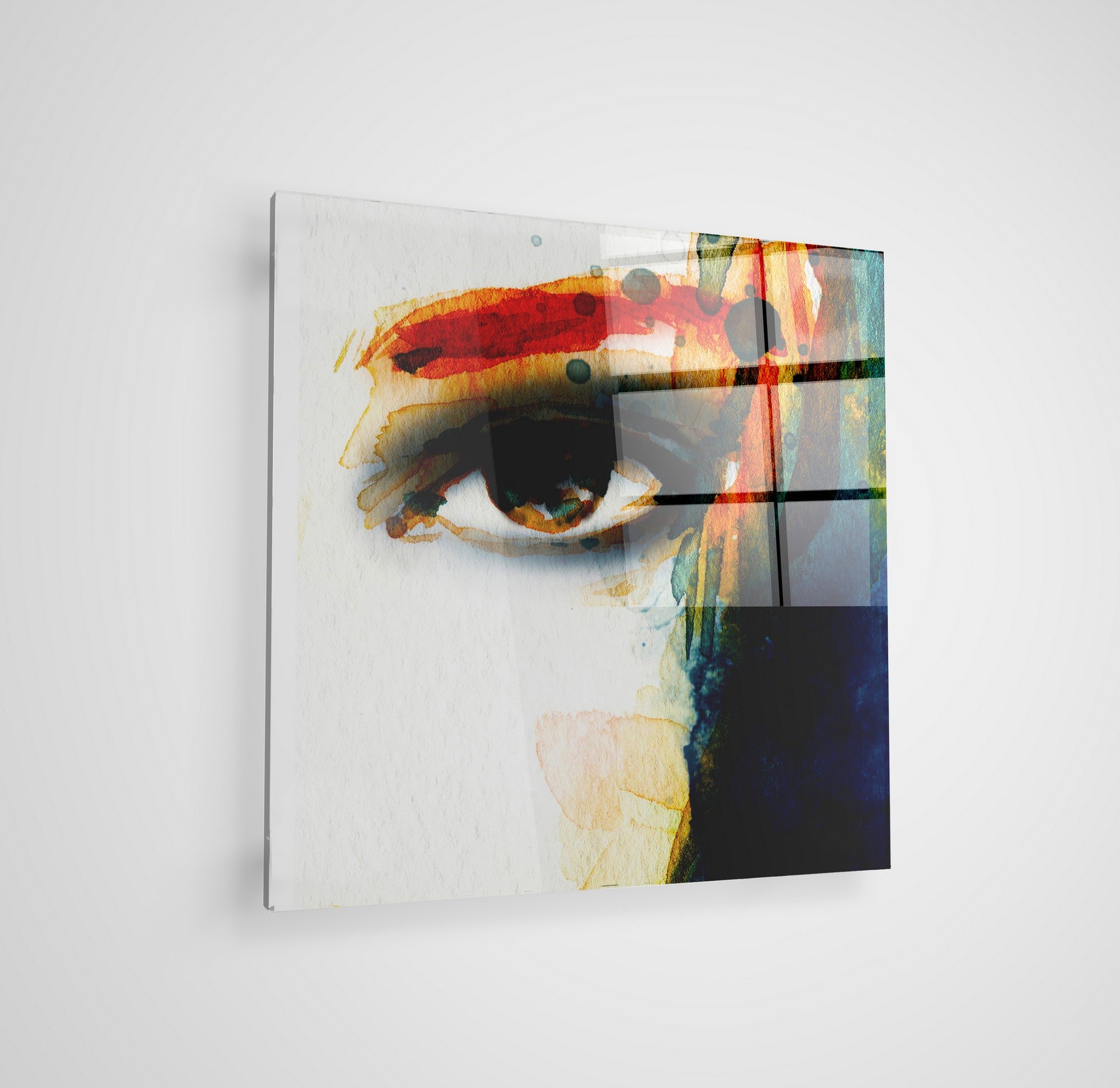 Arte em Vidro Temperado Multicolor 70x70cm - Pintura Decorativa de Alta Qualidade