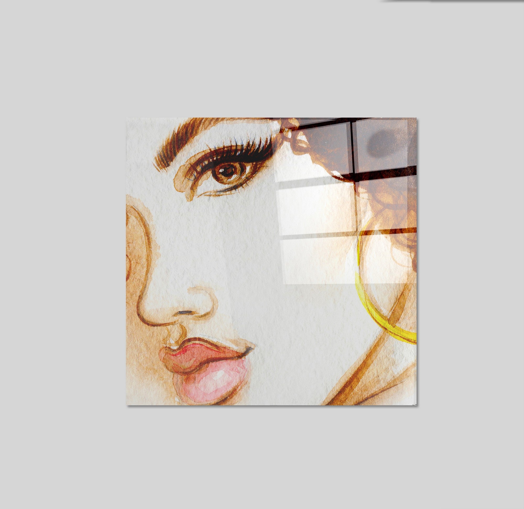 Arte em Vidro Temperado Multicolor 50x50cm - Pintura Decorativa Premium de 4mm