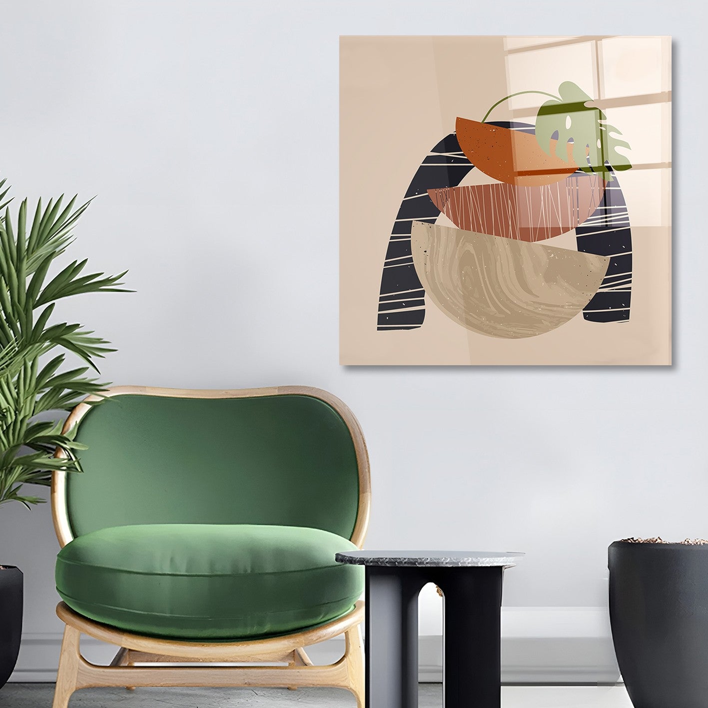 Arte em Vidro Temperado Multicolor 70x70cm - Pintura Decorativa de Alta Qualidade