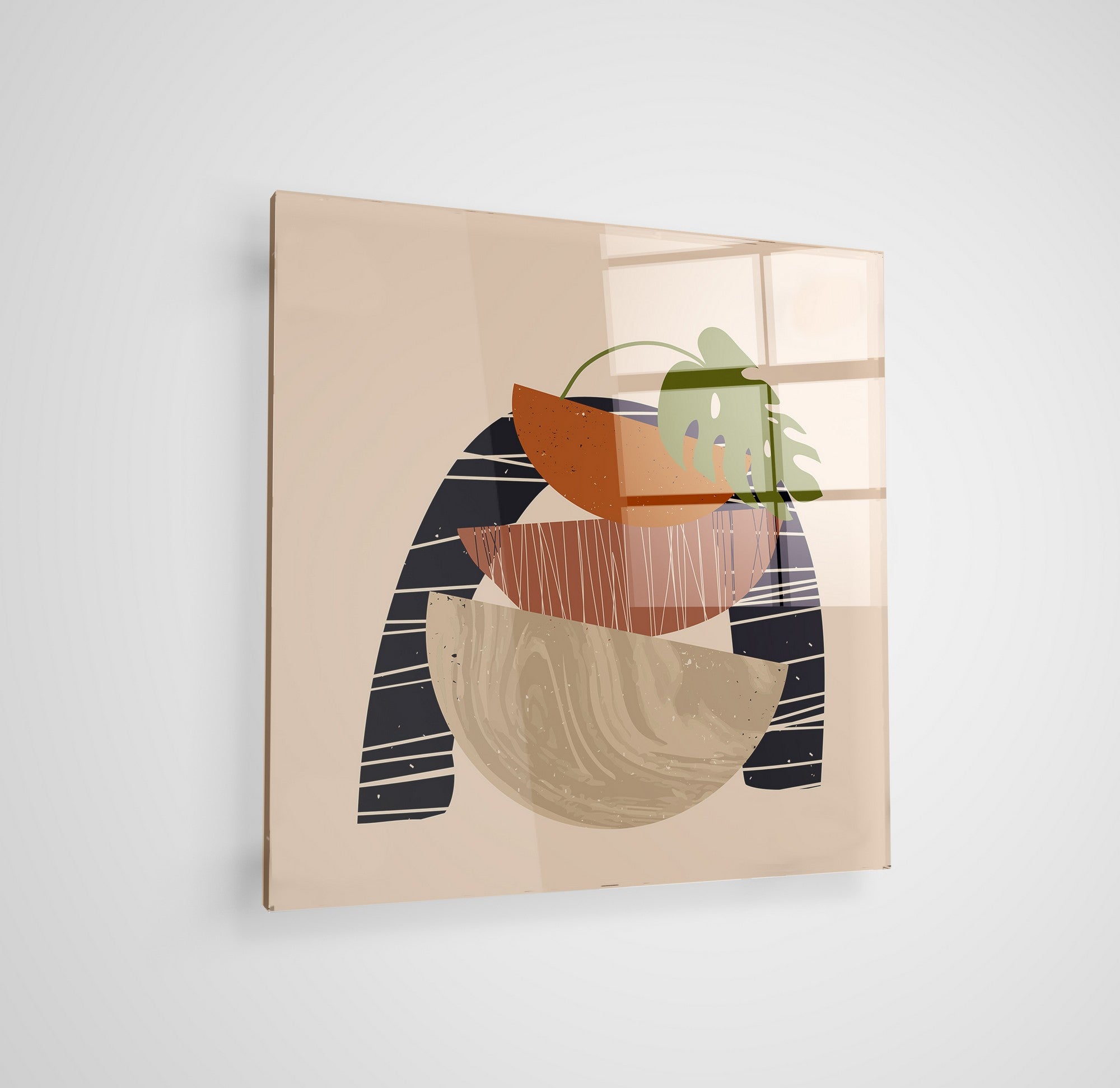 Arte em Vidro Temperado Multicolor 70x70cm - Pintura Decorativa de Alta Qualidade