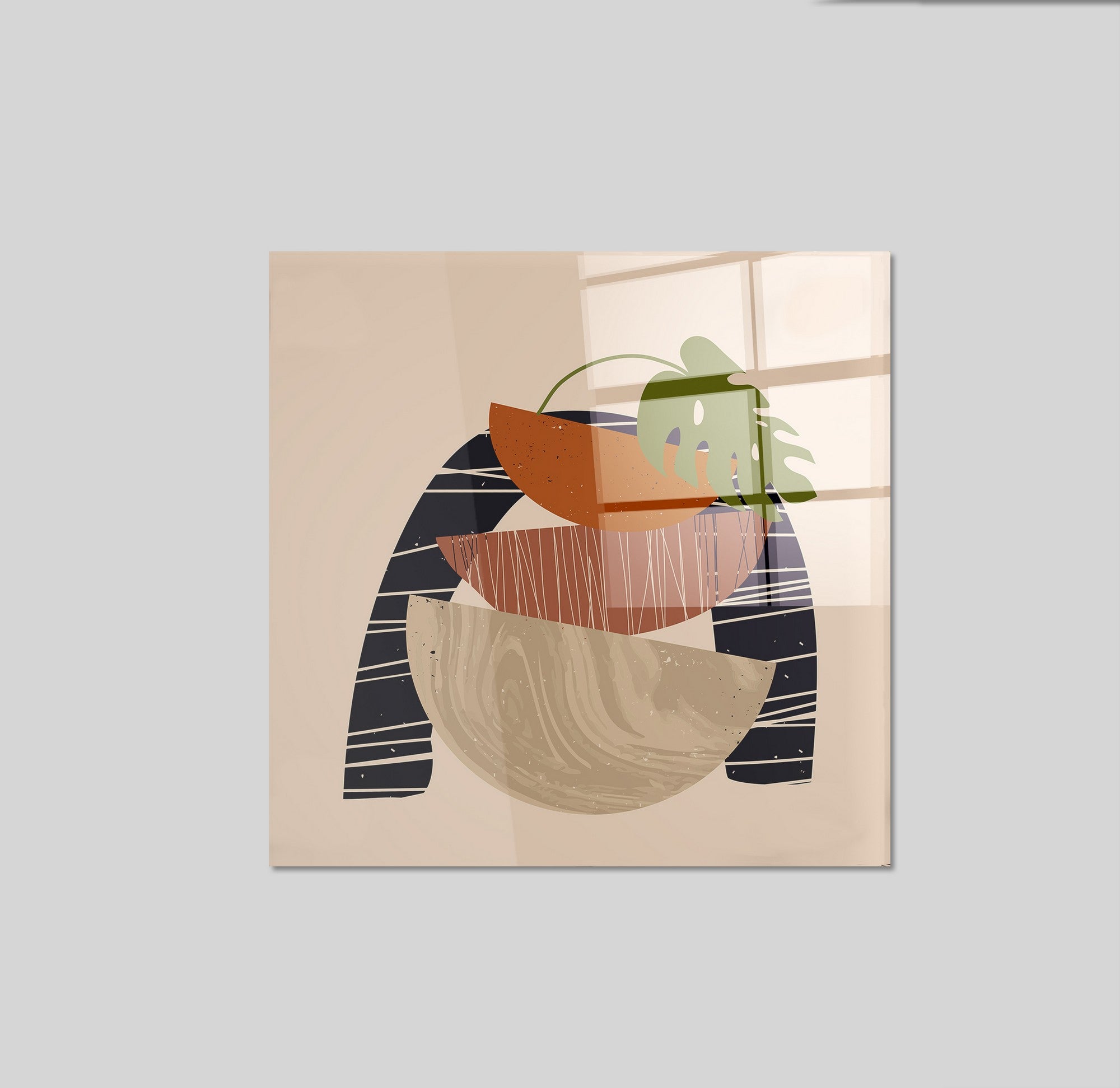 Arte em Vidro Temperado Multicolor 70x70cm - Pintura Decorativa de Alta Qualidade