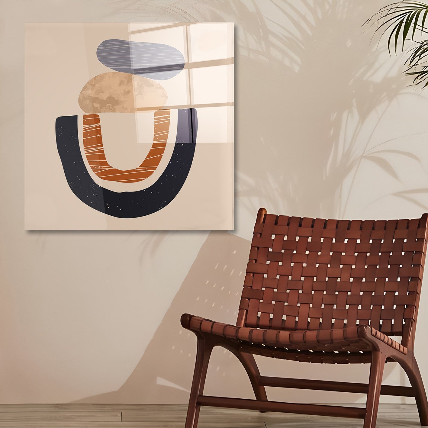 Arte em Vidro Temperado Multicolor 50x50cm - Pintura Decorativa de Parede Premium