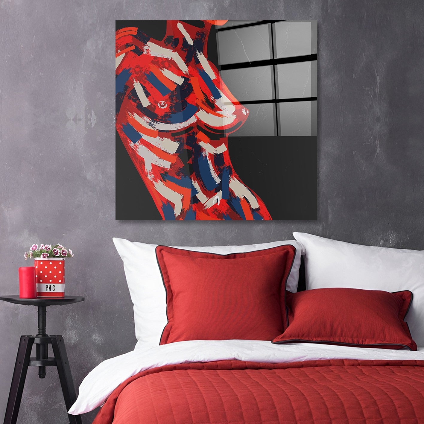 Arte em Vidro Temperado Multicolor 70x70cm - Pintura Decorativa de Alta Qualidade