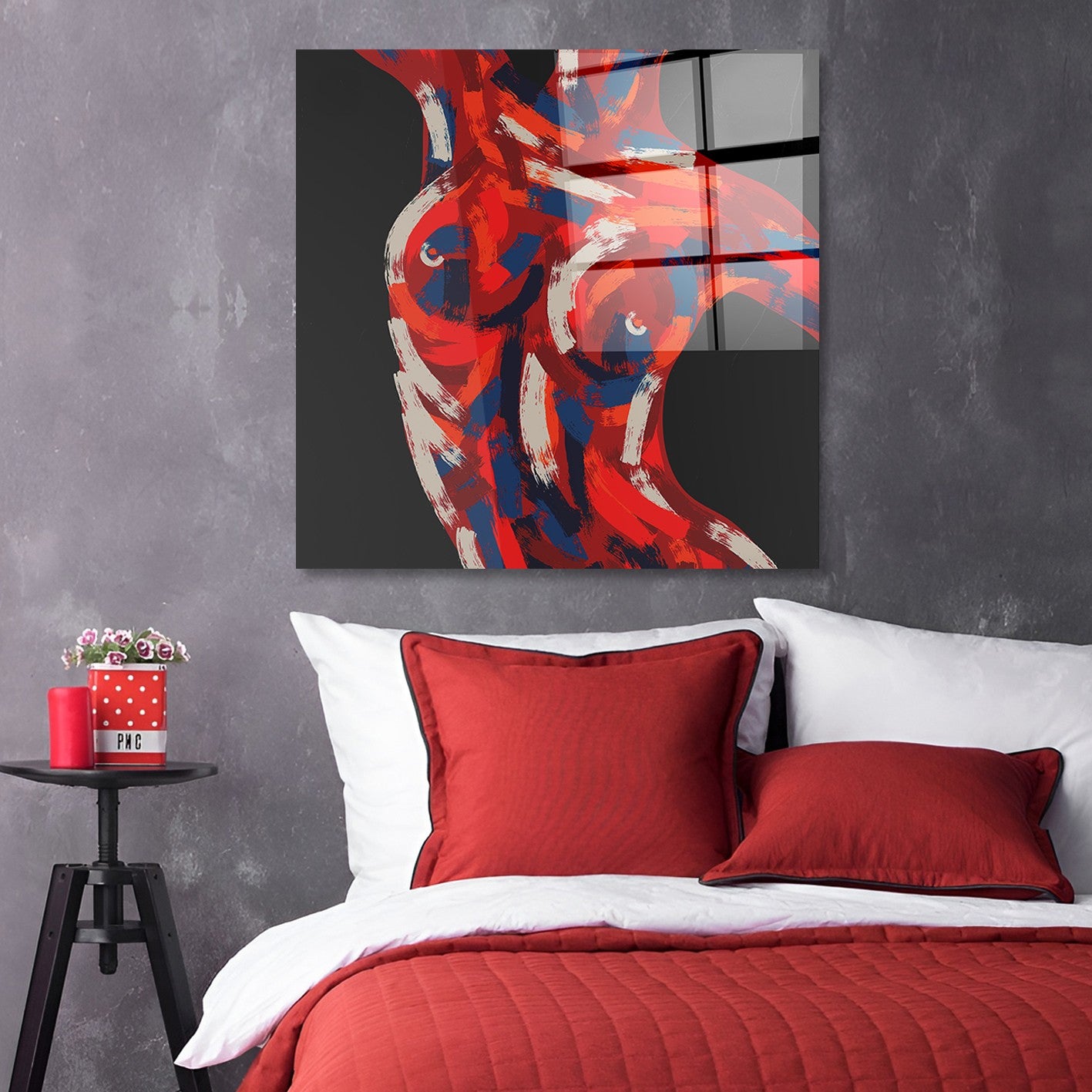 Arte em Vidro Temperado Multicolor 70x70cm - Pintura Decorativa de Alta Qualidade