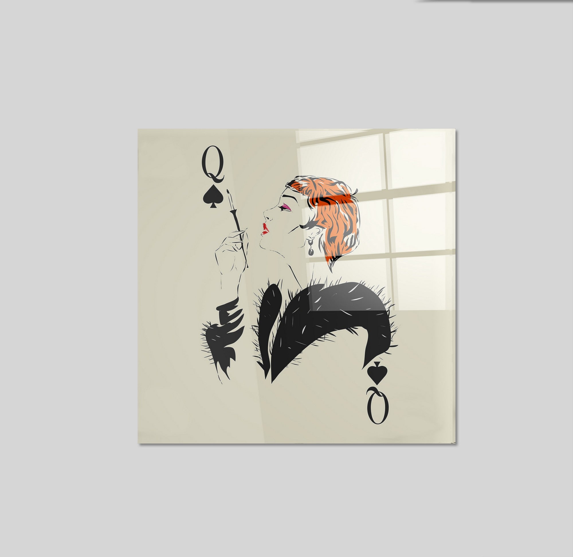 Arte em Vidro Temperado Multicolor 50x50cm - Pintura Decorativa de Parede Premium