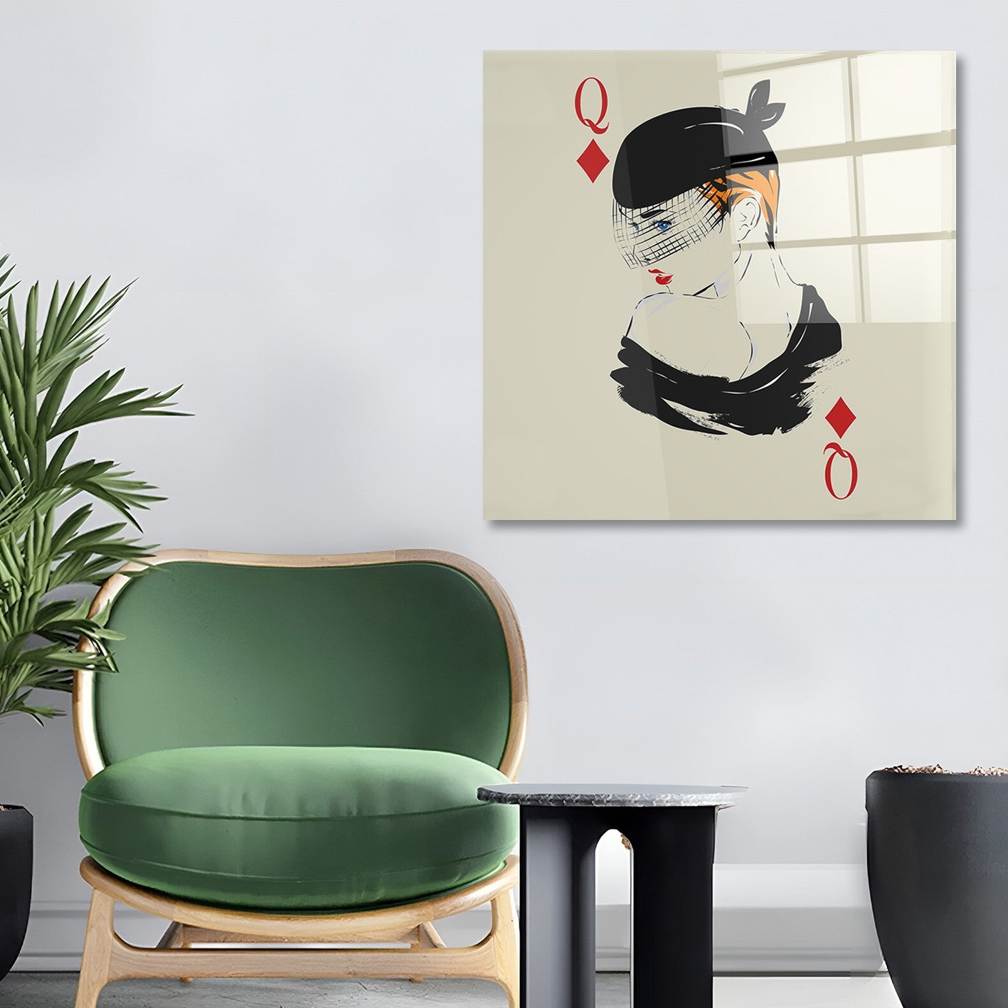 Arte em Vidro Temperado Multicolor 50x50cm - Pintura Decorativa de Parede Premium