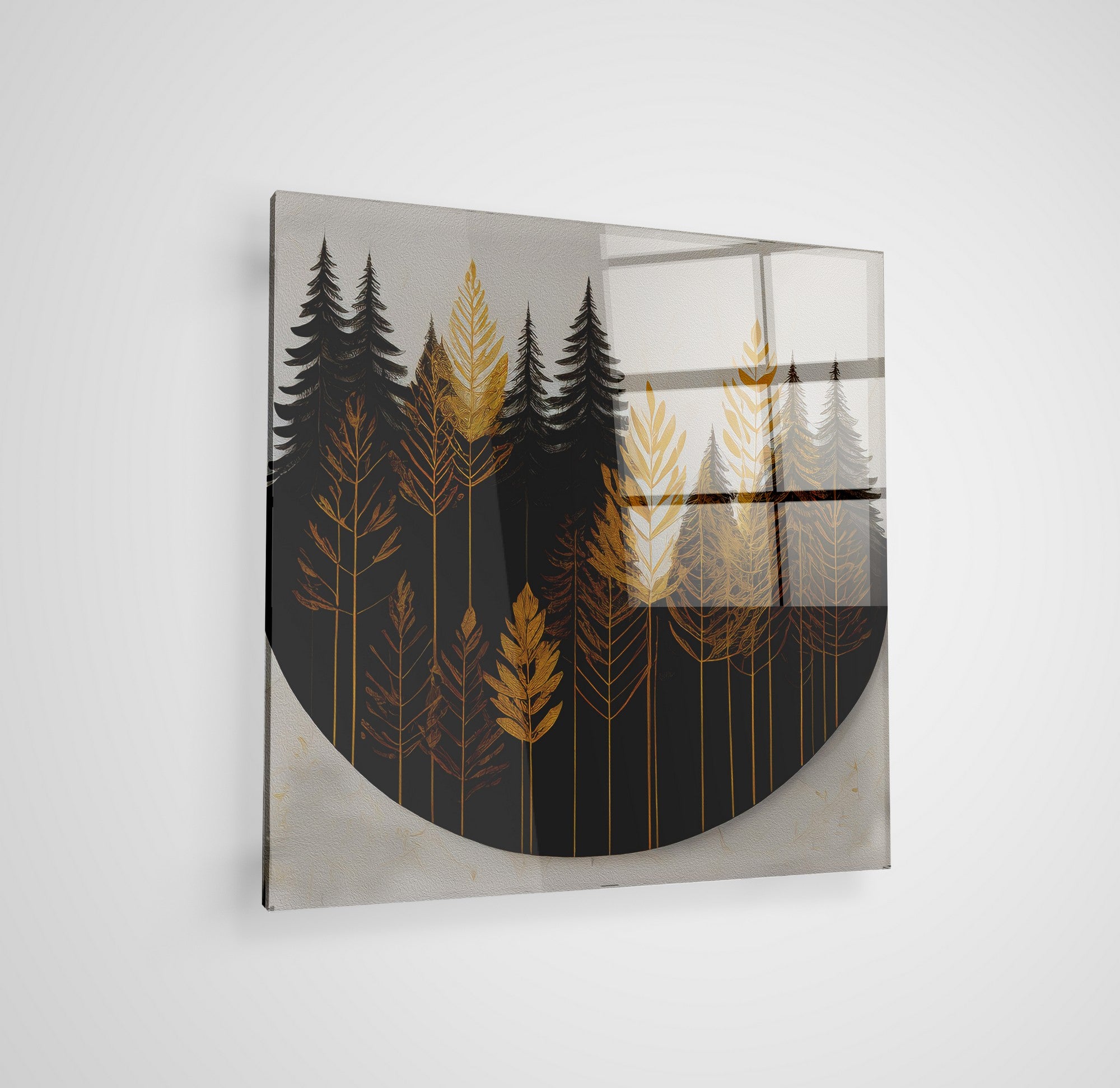 Arte em Vidro Temperado Multicolor 70x70cm - Pintura Decorativa de Alta Qualidade