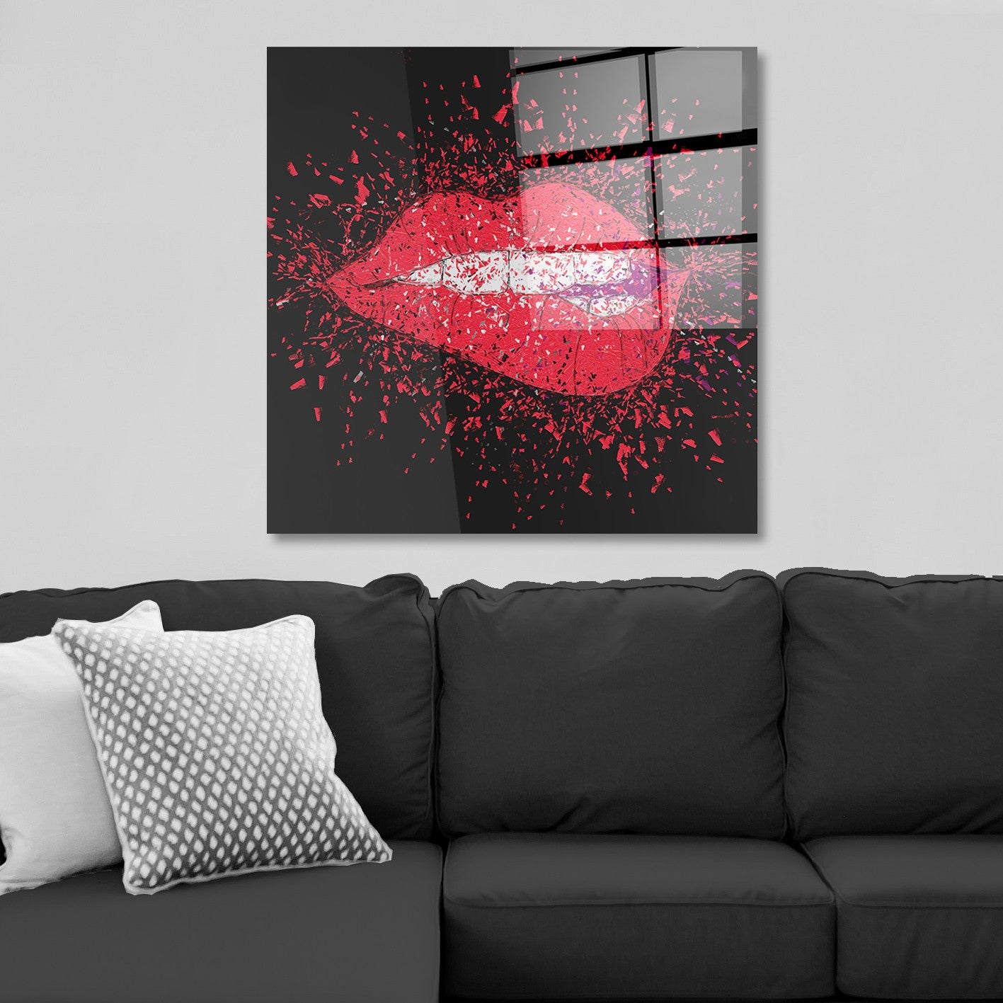 Arte em Vidro Temperado Multicolor 70x70cm - Pintura Decorativa Premium de 4mm