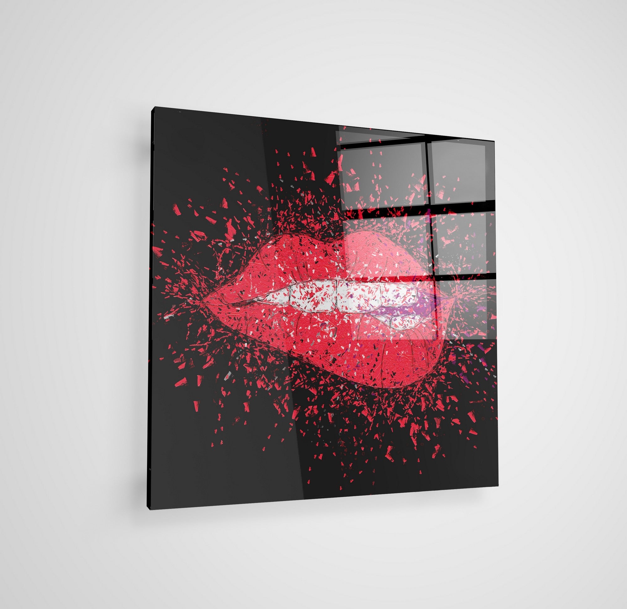 Arte em Vidro Temperado Multicolor 70x70cm - Pintura Decorativa Premium de 4mm