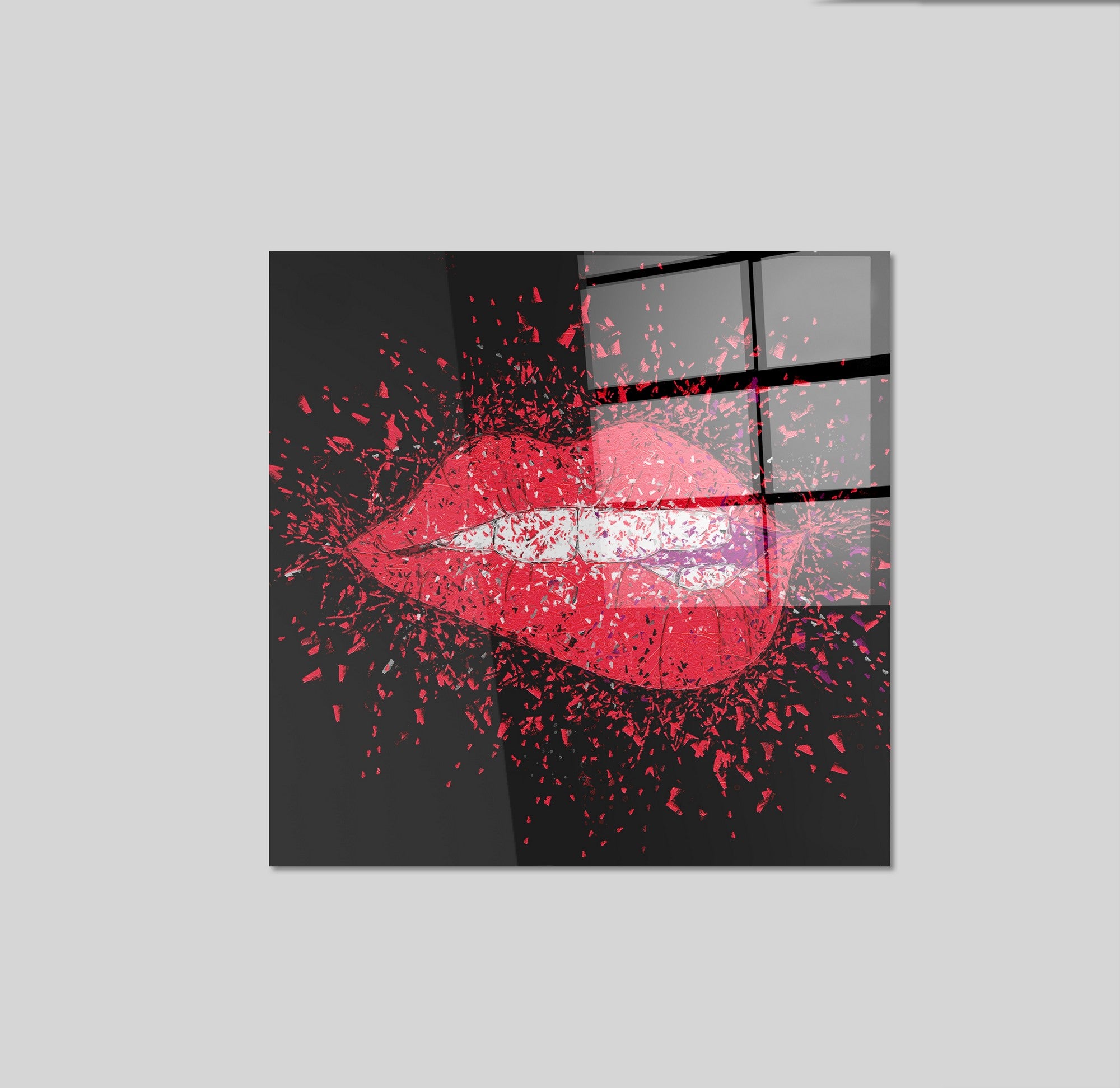 Arte em Vidro Temperado Multicolor 70x70cm - Pintura Decorativa Premium de 4mm