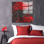 Arte em Vidro Temperado Multicolor 50x50cm - Pintura Decorativa de Parede Premium