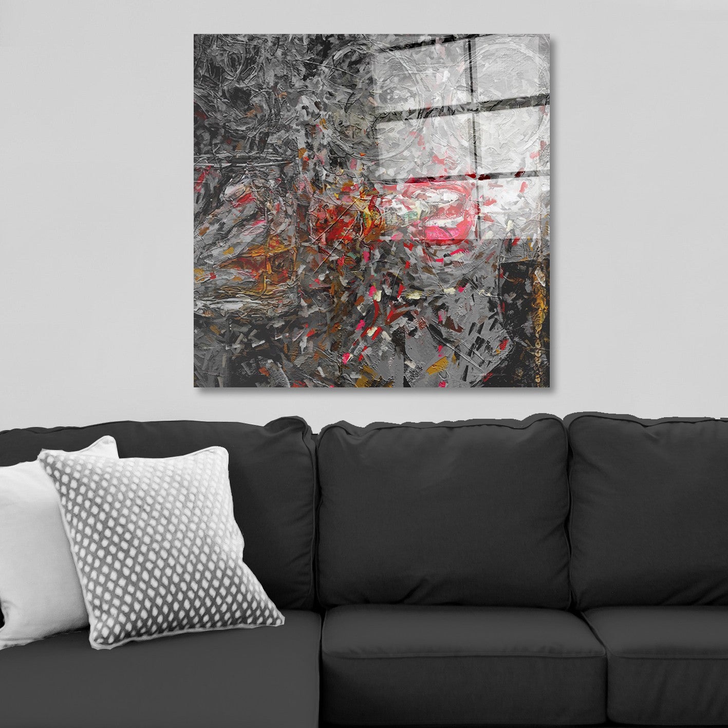 Arte em Vidro Temperado Multicolor 70x70cm - Pintura Decorativa de Alta Qualidade