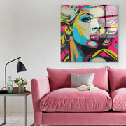 Arte em Vidro Temperado Multicolor 50x50cm - Pintura Decorativa de Parede Premium