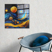 Arte em Vidro Temperado Multicolor 70x70cm - Pintura Decorativa de Alta Qualidade