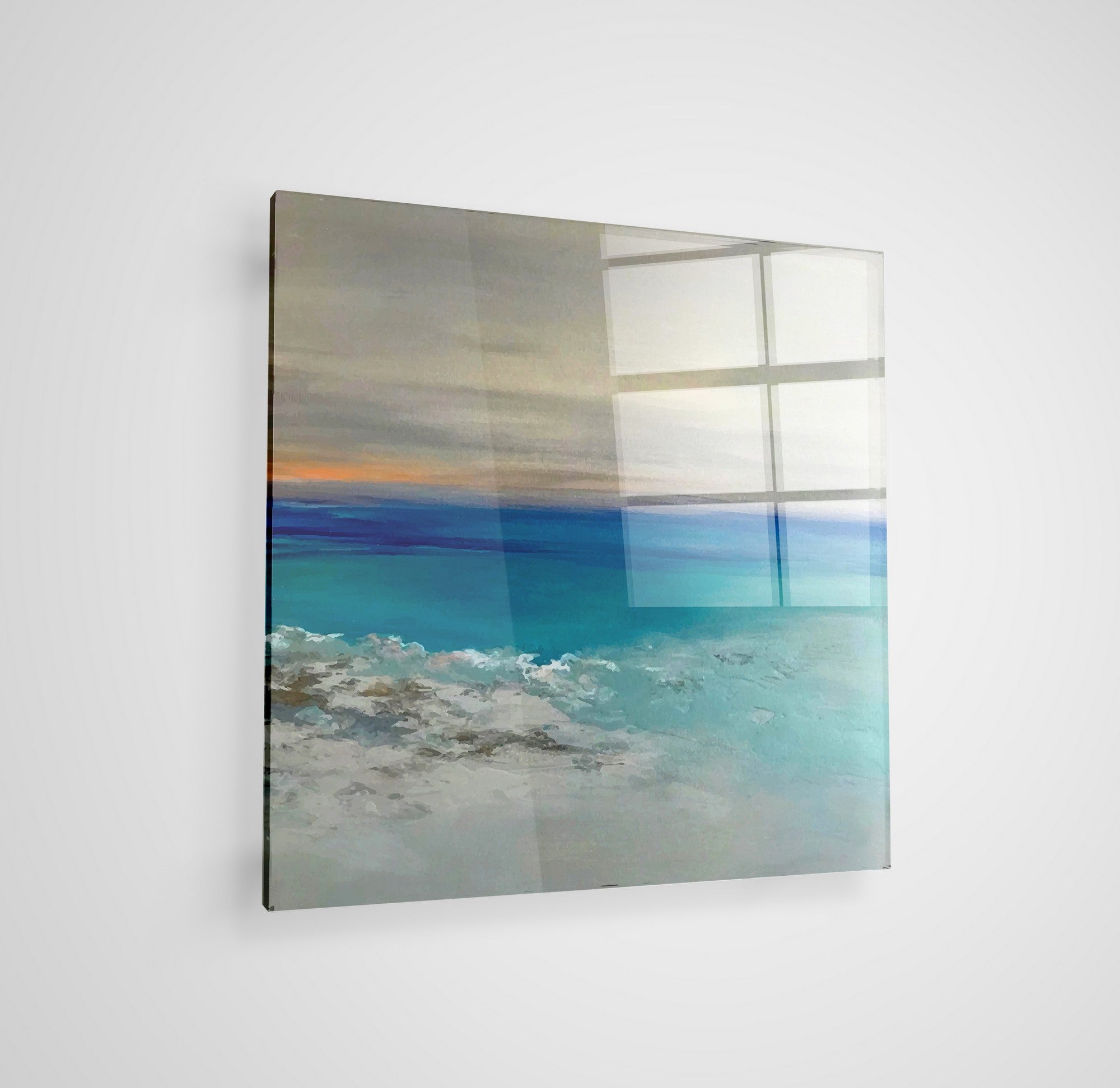 Quadro Decorativo em Vidro Temperado Multicolor 70x70cm - Arte Moderna para Parede