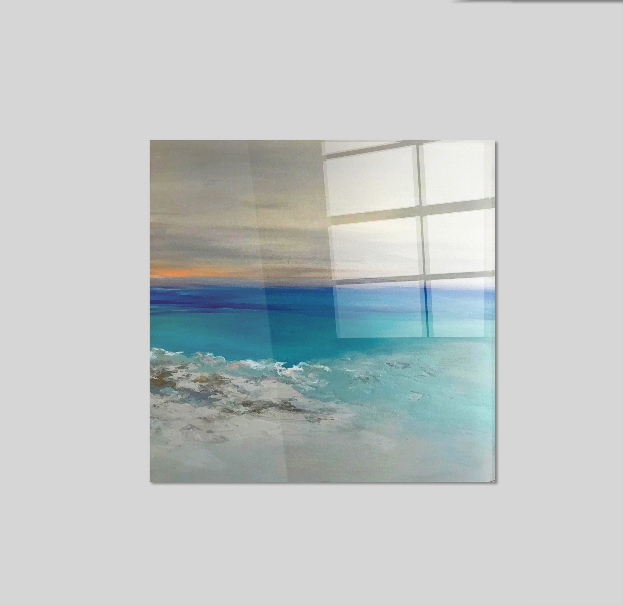 Quadro Decorativo em Vidro Temperado Multicolor 70x70cm - Arte Moderna para Parede