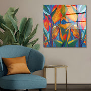 Arte em Vidro Temperado Multicolor 70x70cm - Pintura Decorativa de Alta Qualidade