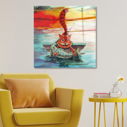 Arte em Vidro Temperado Multicolor 50x50cm - Pintura Decorativa Premium de 4mm