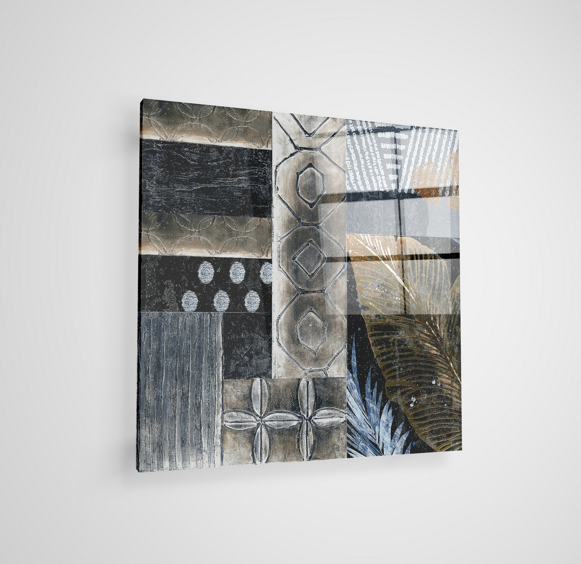 Arte em Vidro Temperado Multicolor 50x50cm - Pintura Decorativa de Alta Qualidade