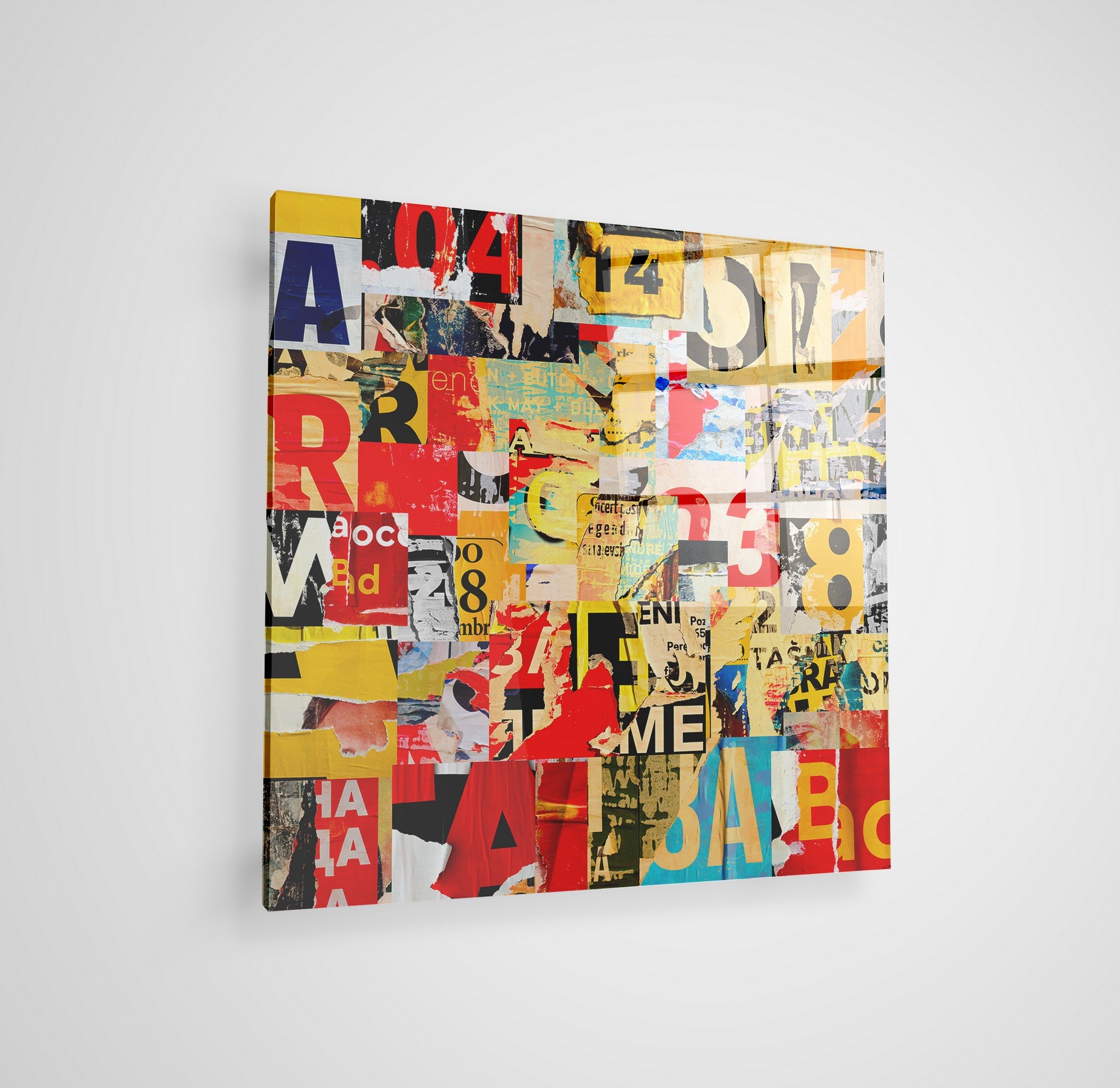 Arte em Vidro Temperado Multicolor 50x50cm - Pintura Decorativa de Alta Qualidade