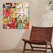 Arte em Vidro Temperado Multicolor 70x70cm - Pintura Decorativa de Alta Qualidade