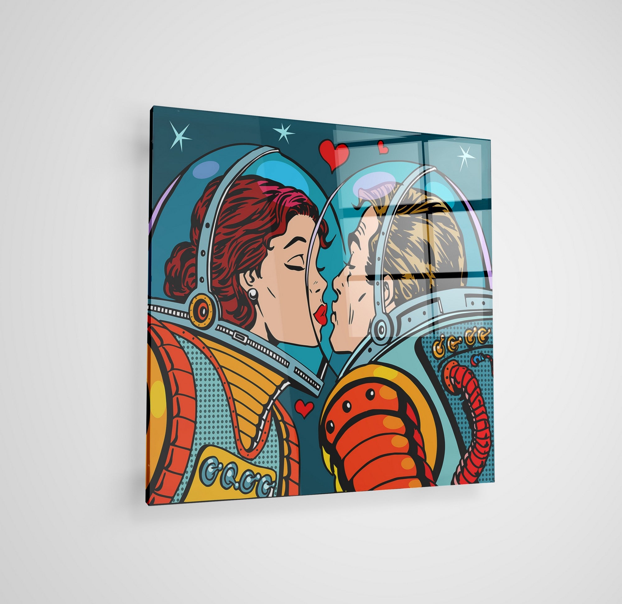 Arte em Vidro Temperado Multicolor 50x50cm - Pintura Decorativa de Alta Qualidade