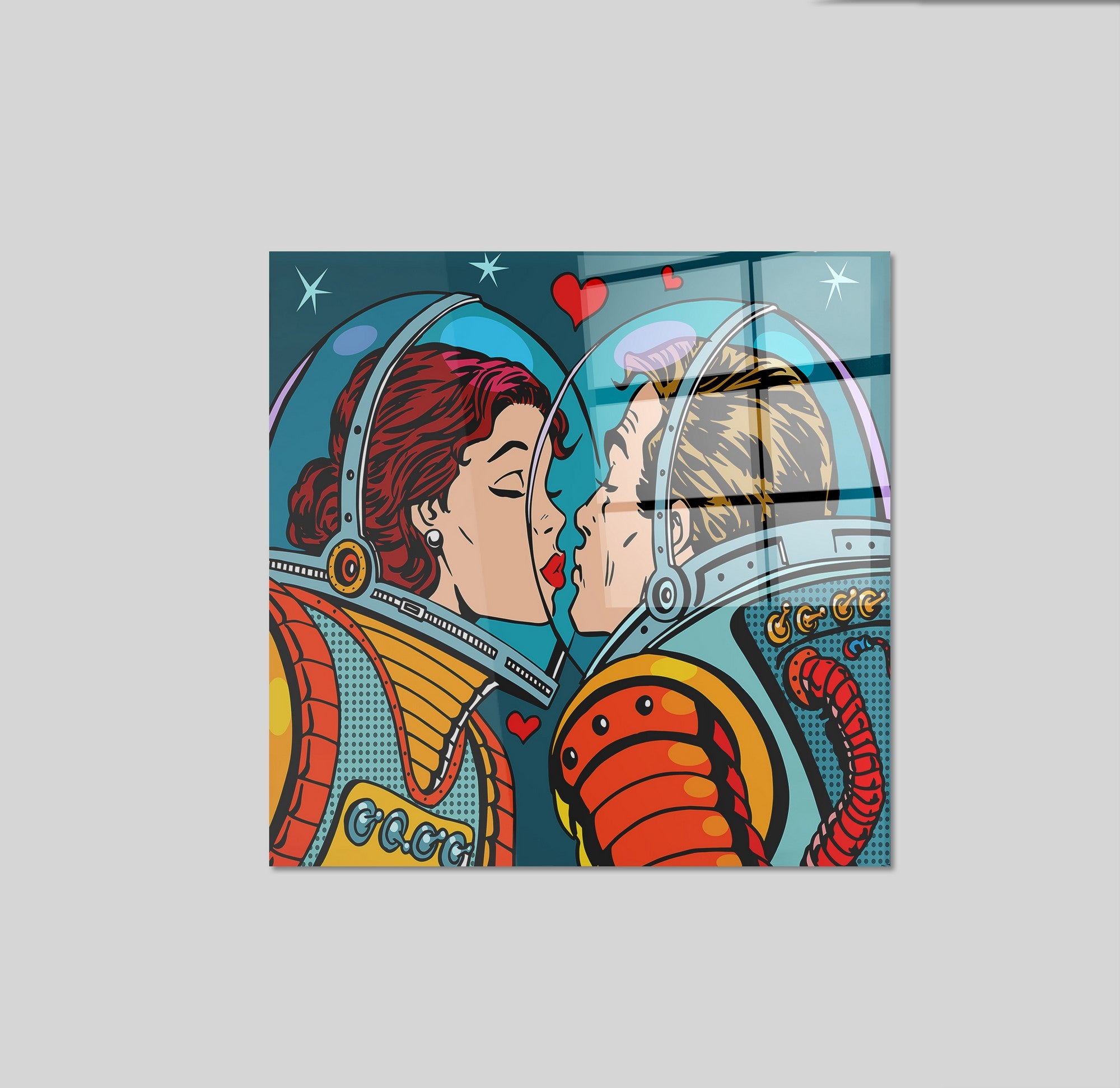 Arte em Vidro Temperado Multicolor 50x50cm - Pintura Decorativa de Alta Qualidade