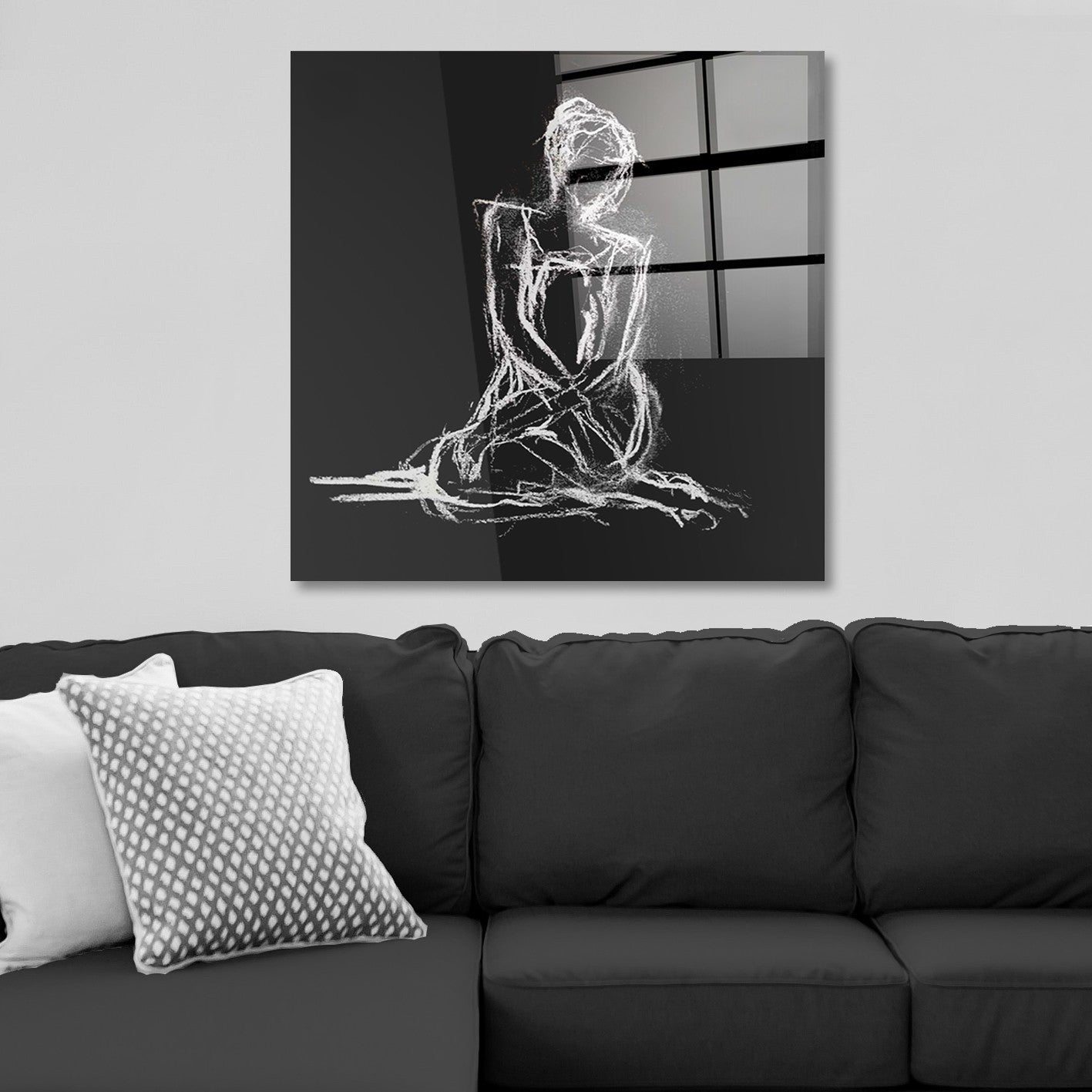 Arte em Vidro Temperado Multicolor 70x70cm - Pintura Decorativa de Alta Qualidade