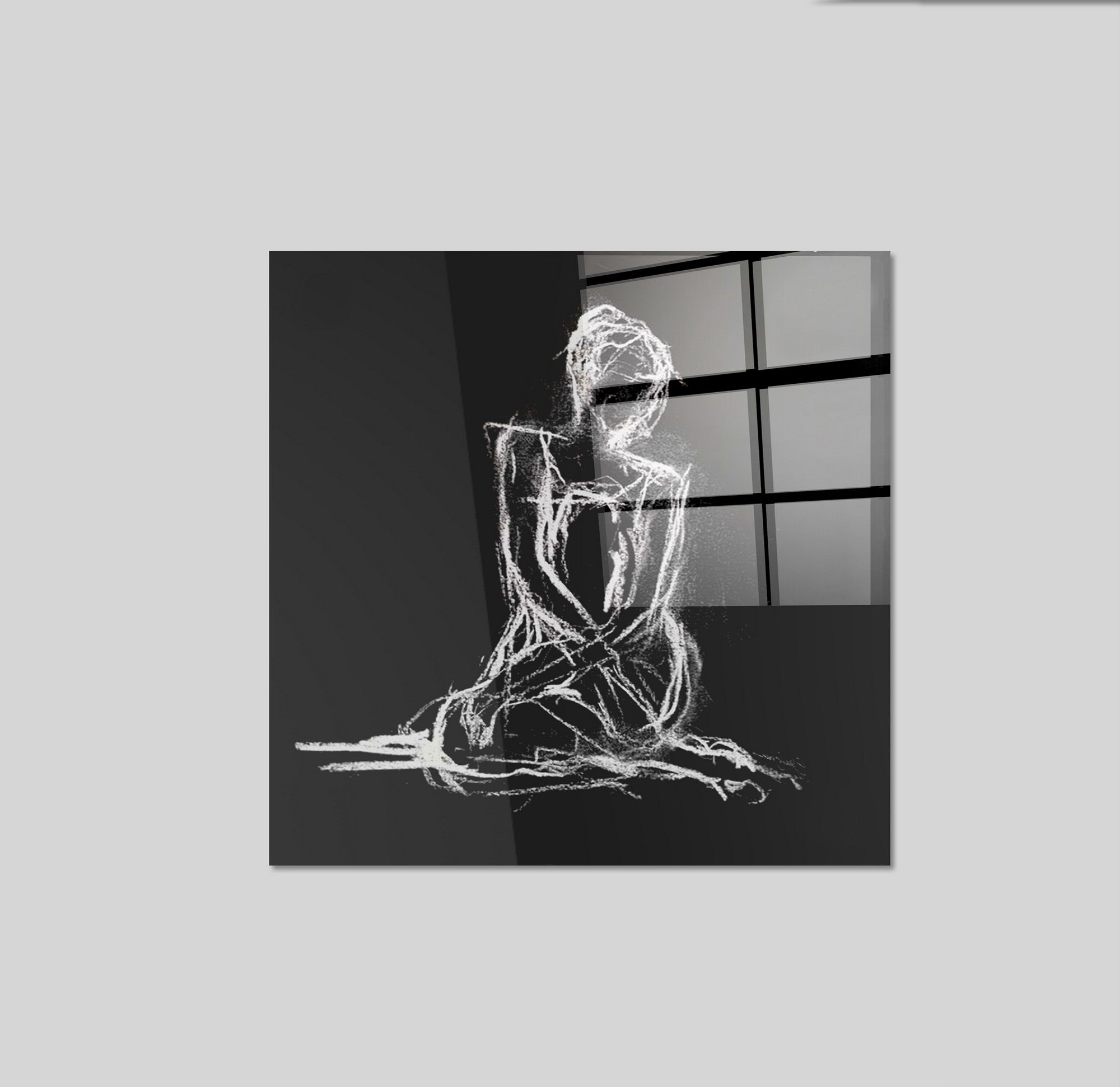 Arte em Vidro Temperado Multicolor 70x70cm - Pintura Decorativa de Alta Qualidade