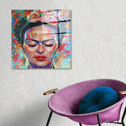 Arte em Vidro Temperado Multicolor 50x50cm - Pintura Decorativa de Parede Premium